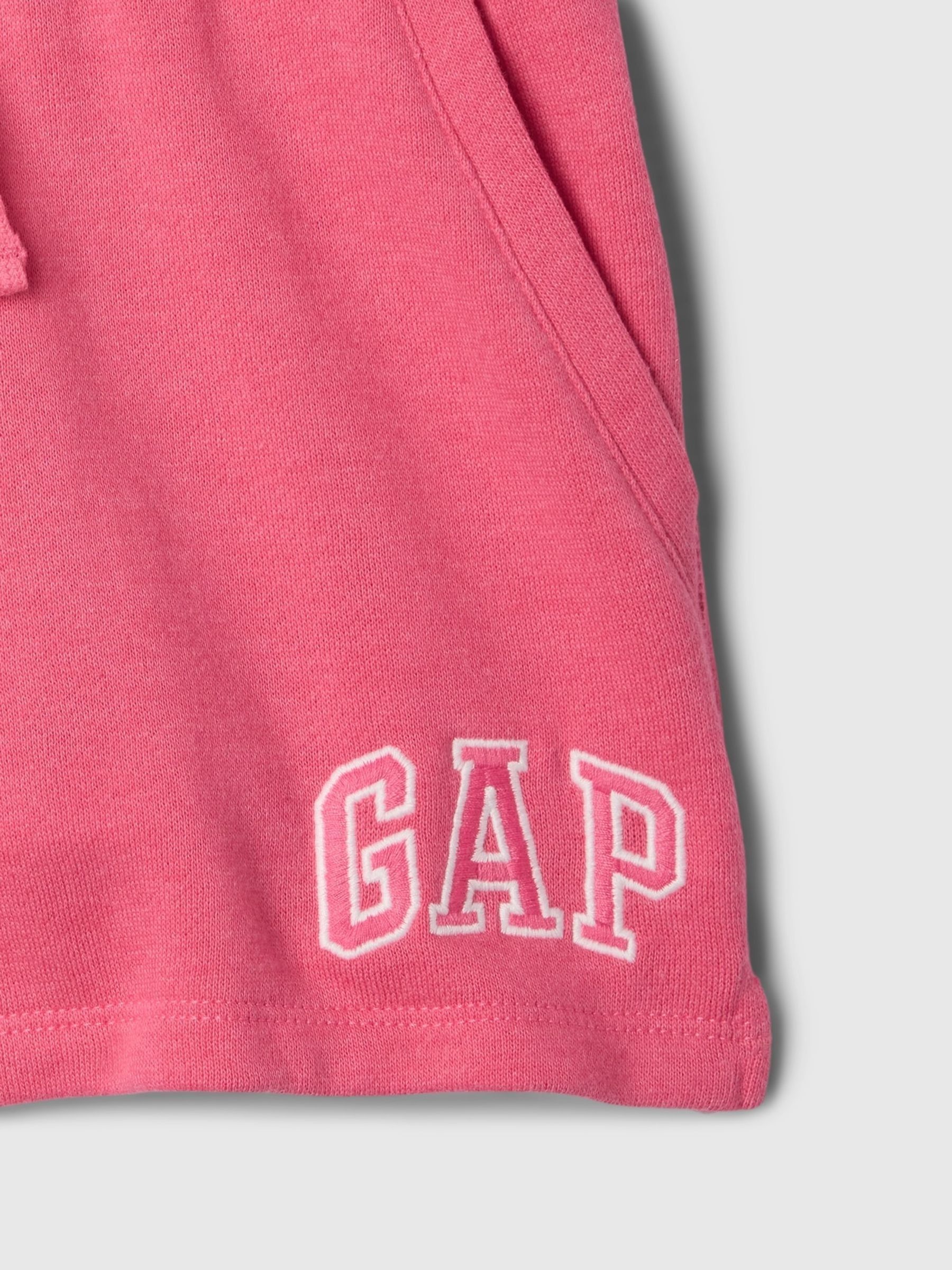 Pink Relaxed Logo Pull On Shorts - Image 3 of 3 Pink Relaxed Logo Pull On Shorts - Image 3 of 3
