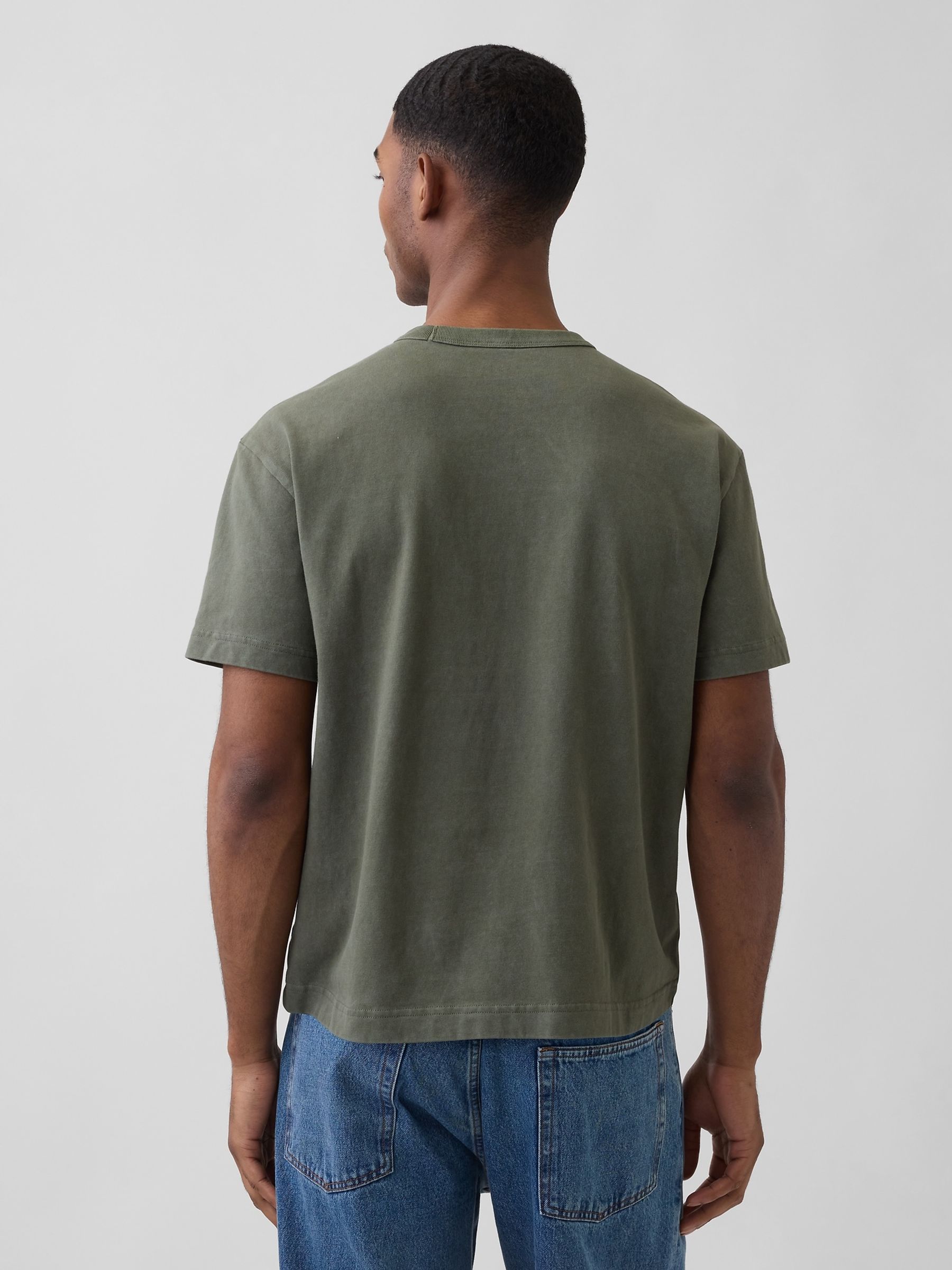 Green Heavyweight Boxy T-Shirt - Image 2 of 5