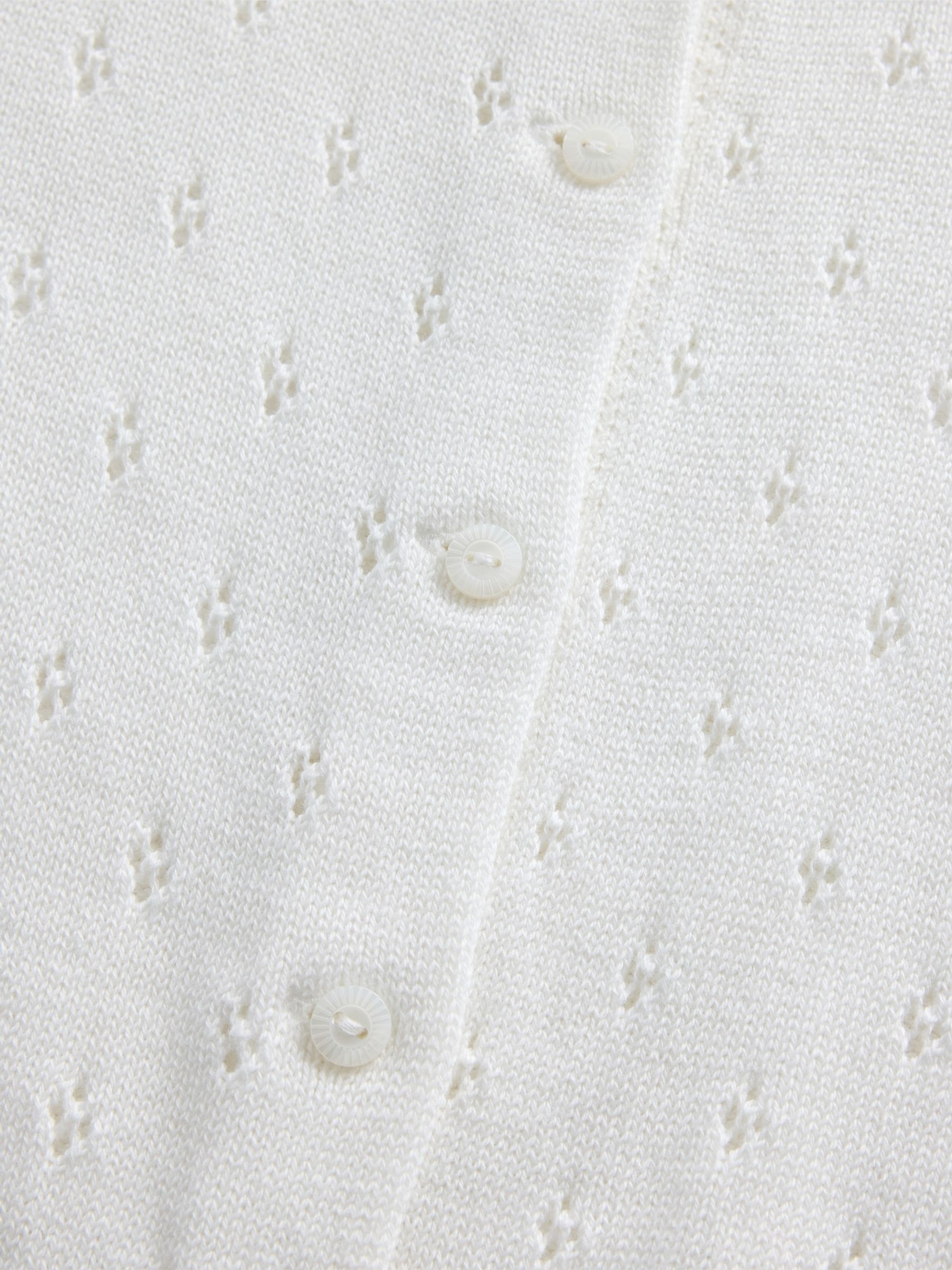 White Pointelle Cardigan - Image 5 of 5