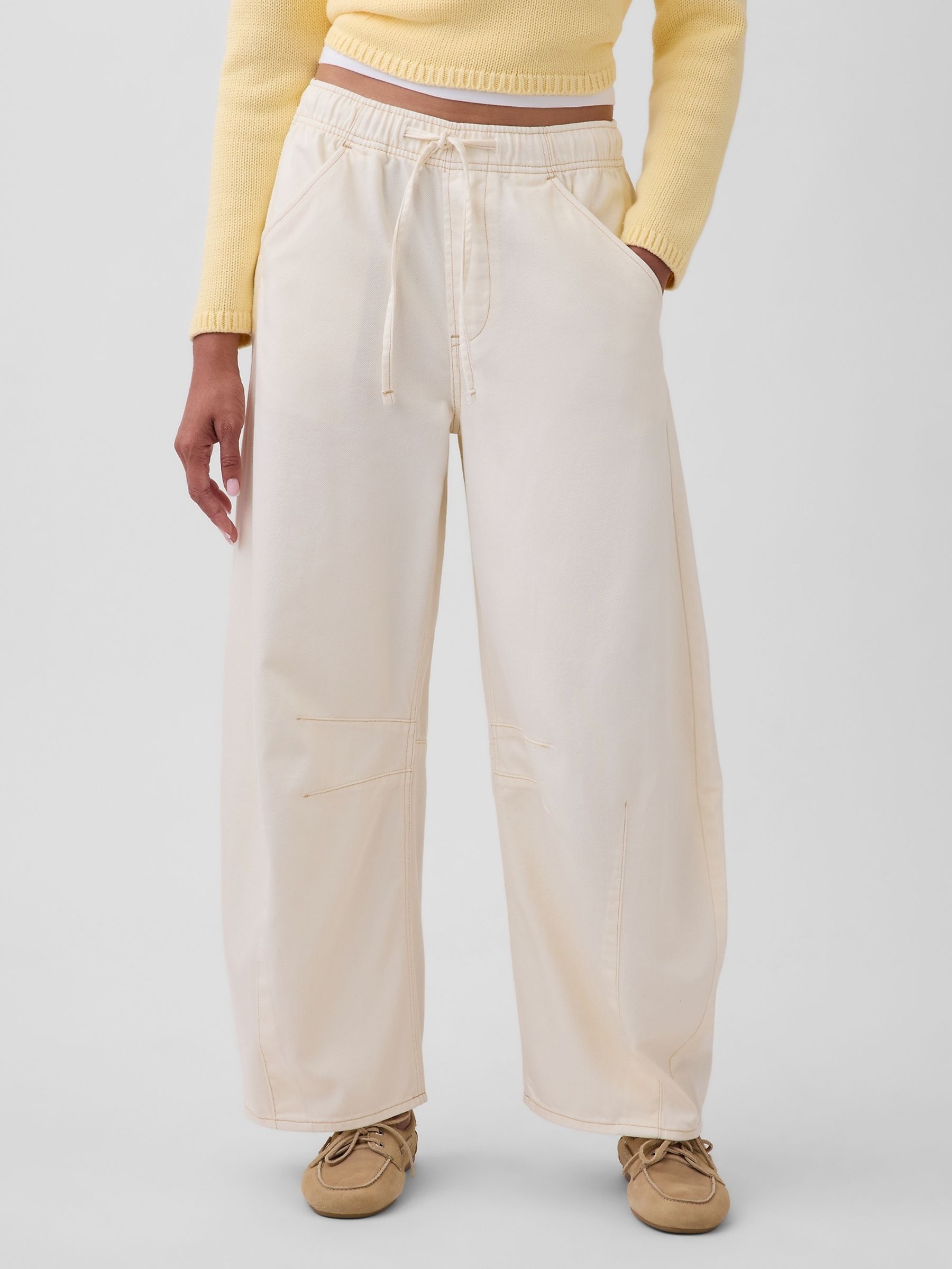 Cream Mid Rise UltraSoft Easy Horseshoe Jeans - Image 1 of 4