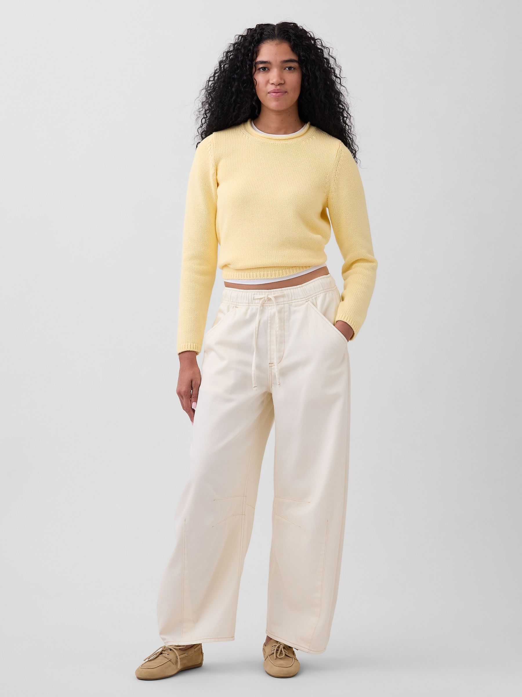 Cream Mid Rise UltraSoft Easy Horseshoe Jeans - Image 4 of 4