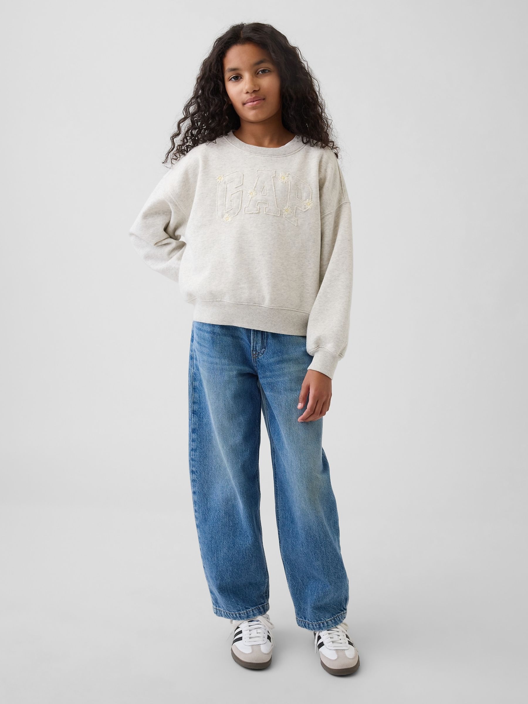 Grey Floral VintageSoft Arch Logo Sweatshirt - Image 3 of 5