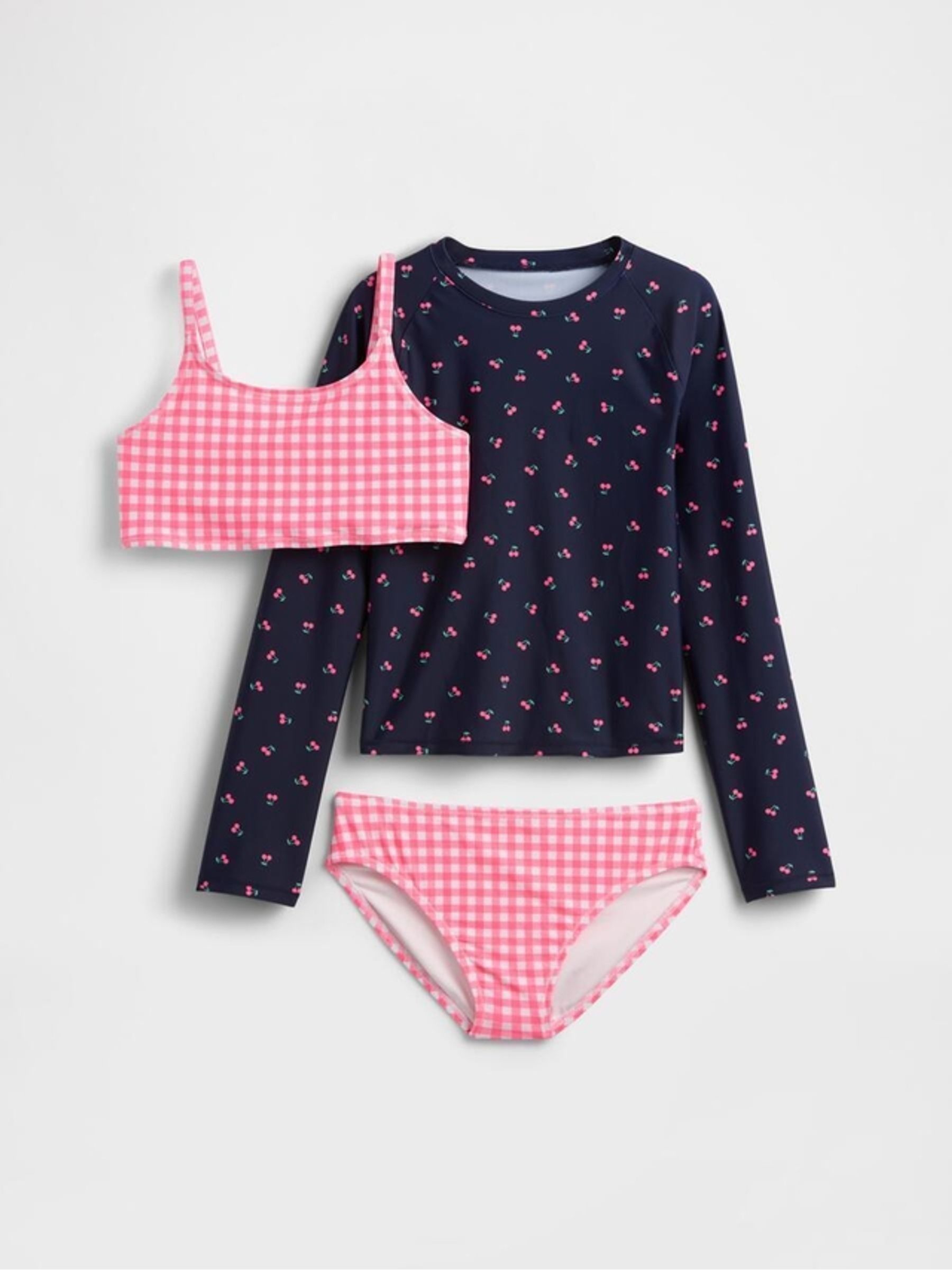 Black Rash Guard Swim Set 3 Piece (4-13yrs) - Image 1 of 3