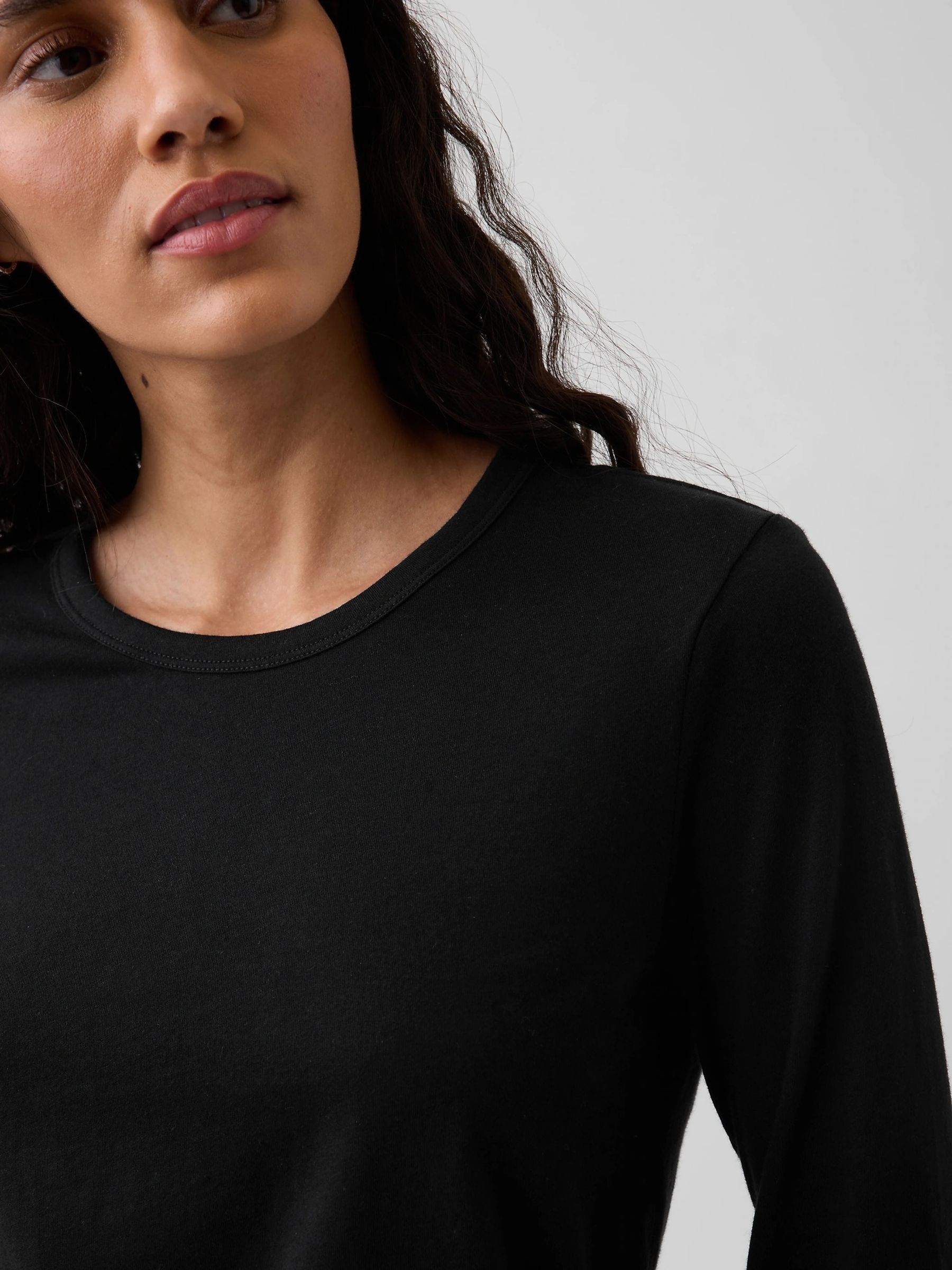 Black Cotton VintageSoft Long Sleeve T-Shirt - Image 3 of 4
