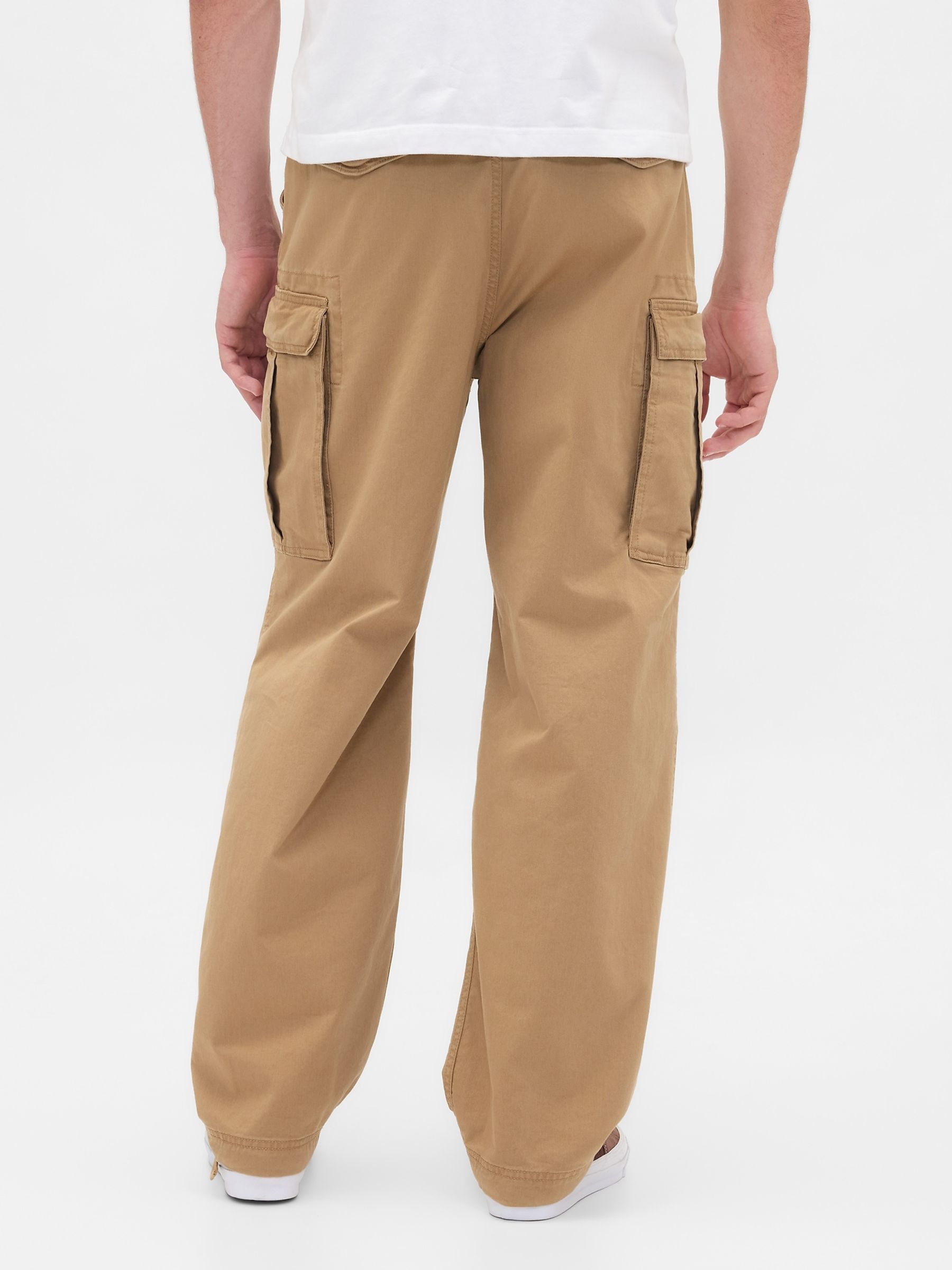 Beige Relaxed Cargo Trousers - Image 2 of 6
