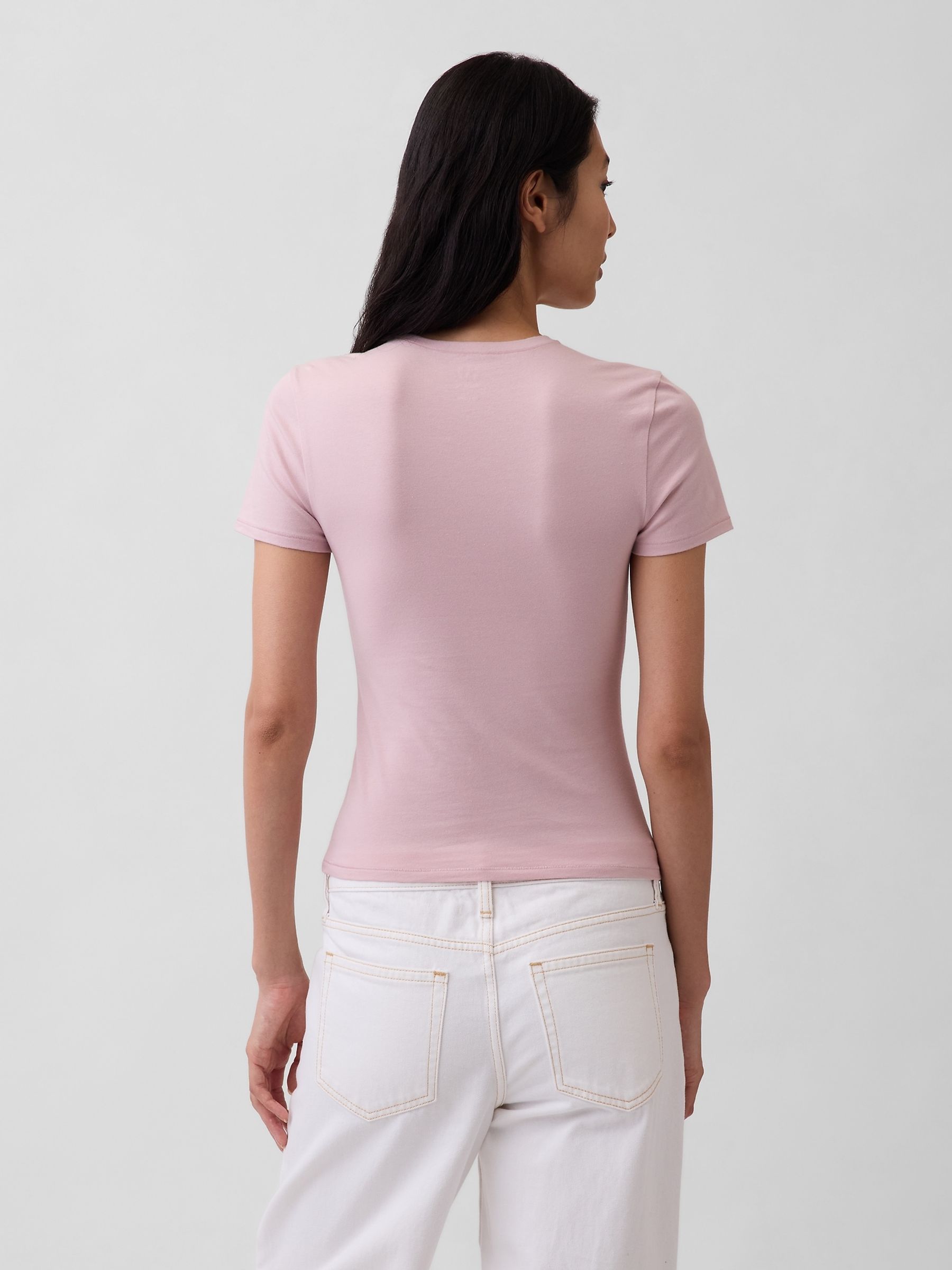 Pink Close Knit Jersey T-Shirt - Image 2 of 4