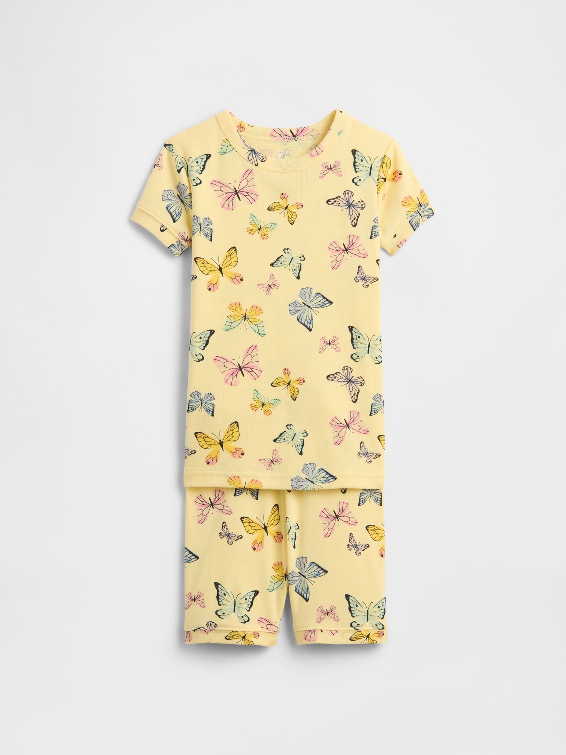 Yellow Cotton Butterfly pyjamas Set - Image 1 of 3