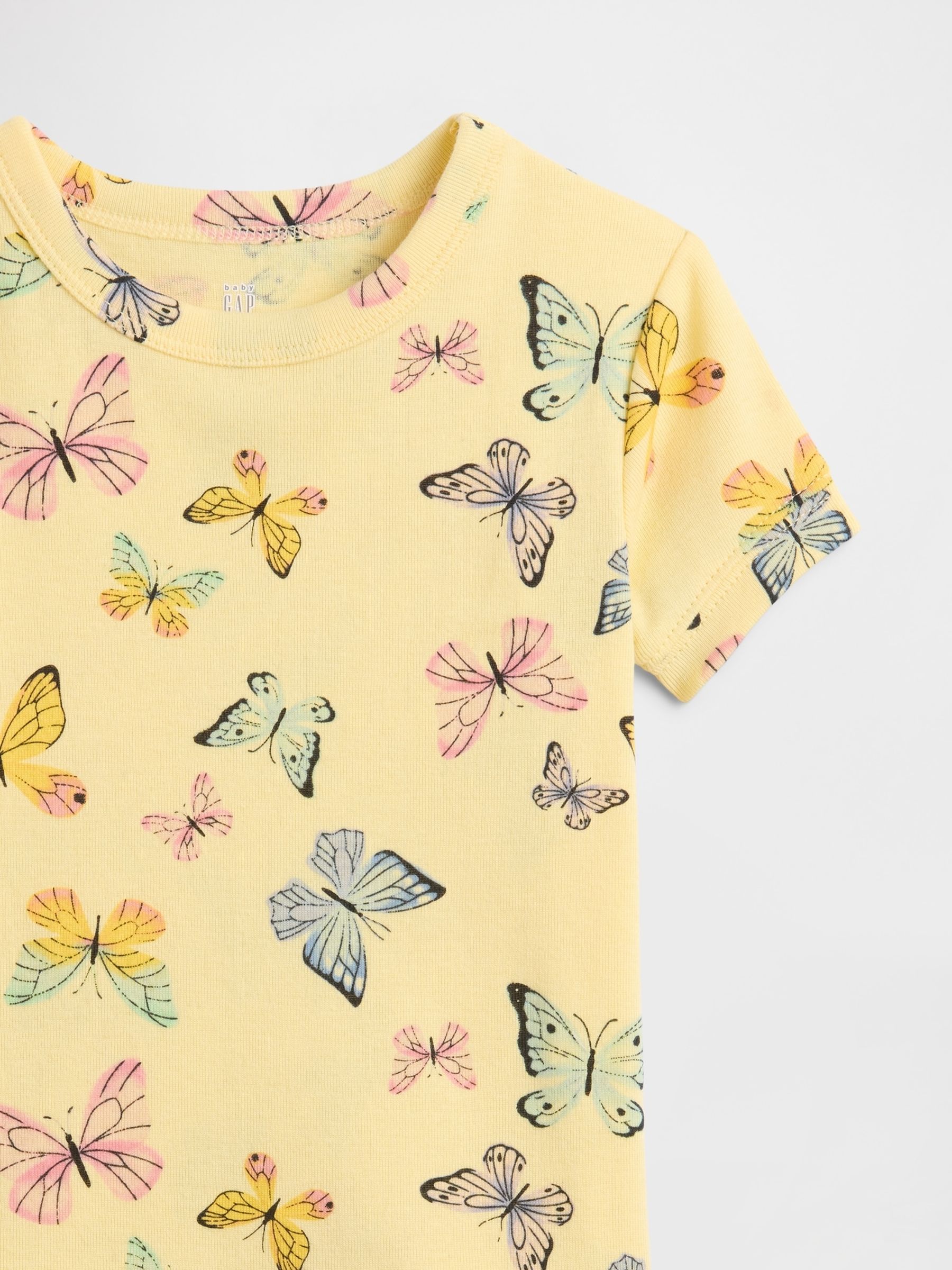 Yellow Cotton Butterfly pyjamas Set - Image 3 of 3 Yellow Cotton Butterfly pyjamas Set - Image 3 of 3