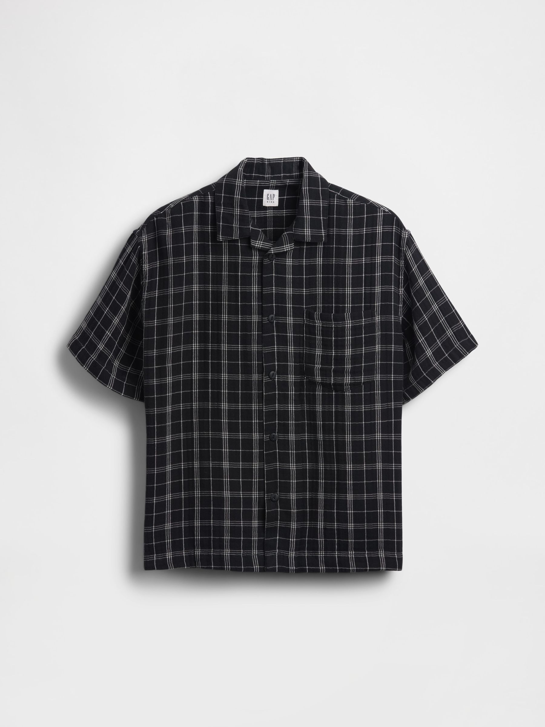 Black check Gauze Shirt - Image 3 of 4