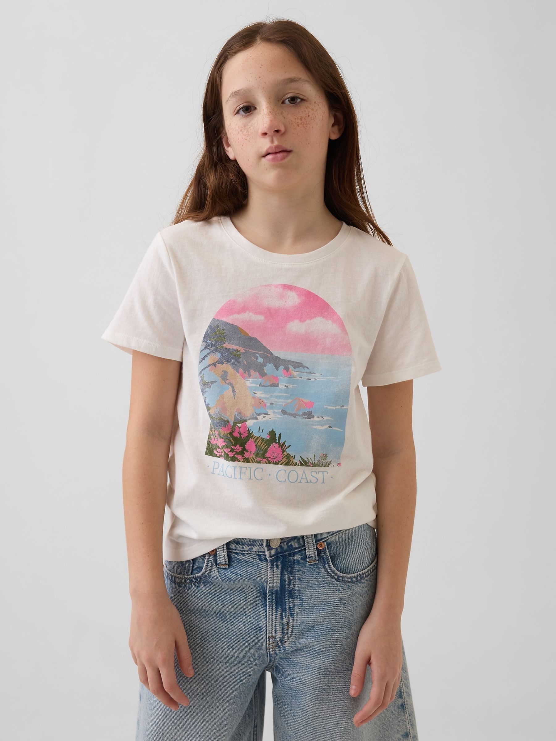 Cream Relaxed Graphic T-Shirt - Image 1 of 1