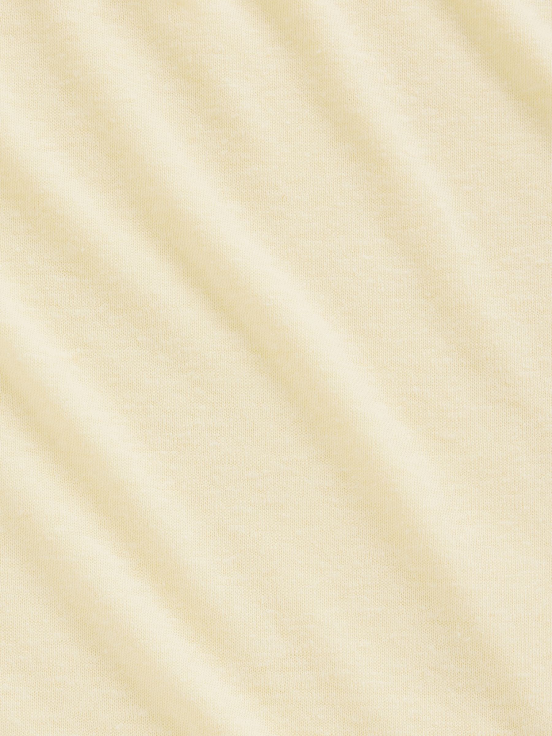 Yellow Linen-Blend Relaxed T-Shirt - Image 4 of 4