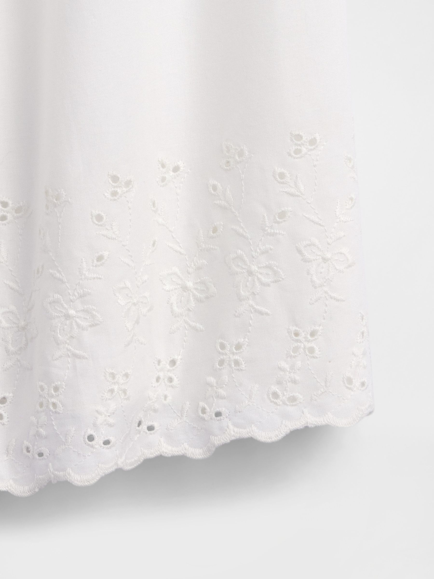 White Embroidered Pyjama Vest - Image 4 of 4