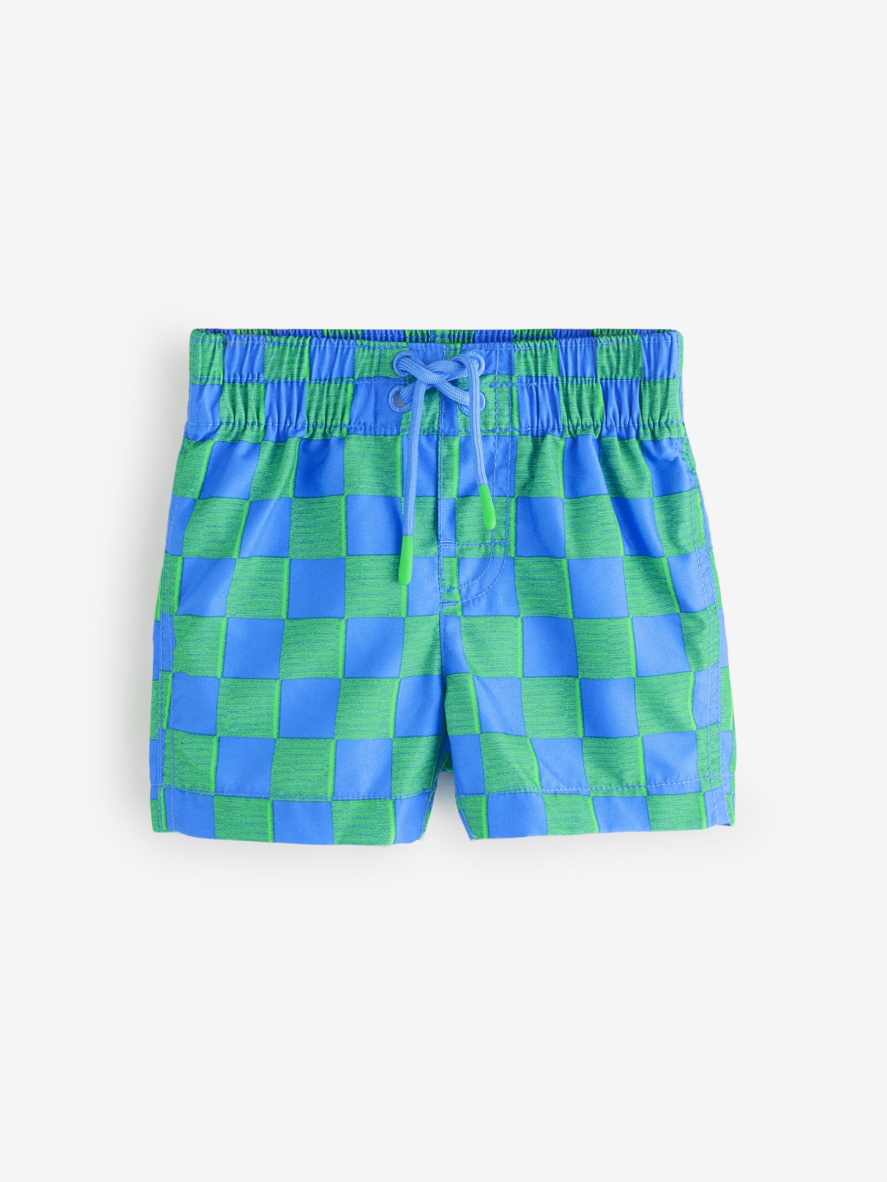 Blue/Green check Swim Trunks - Image 1 of 5