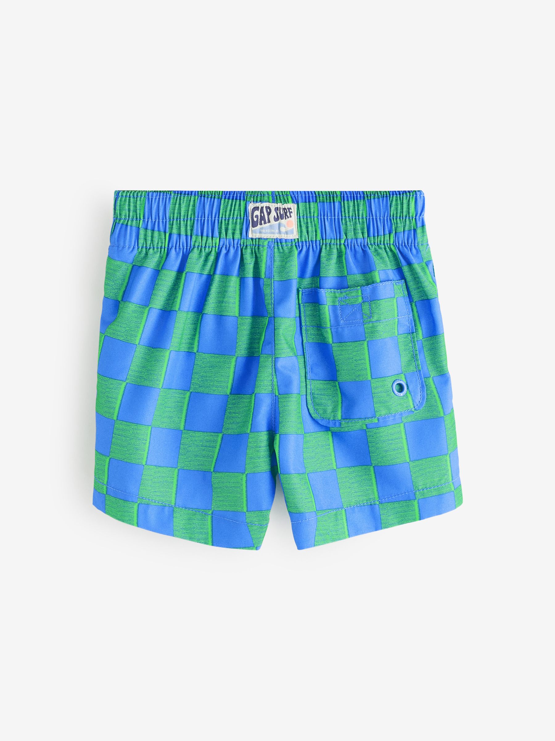 Blue/Green check Swim Trunks - Image 2 of 5