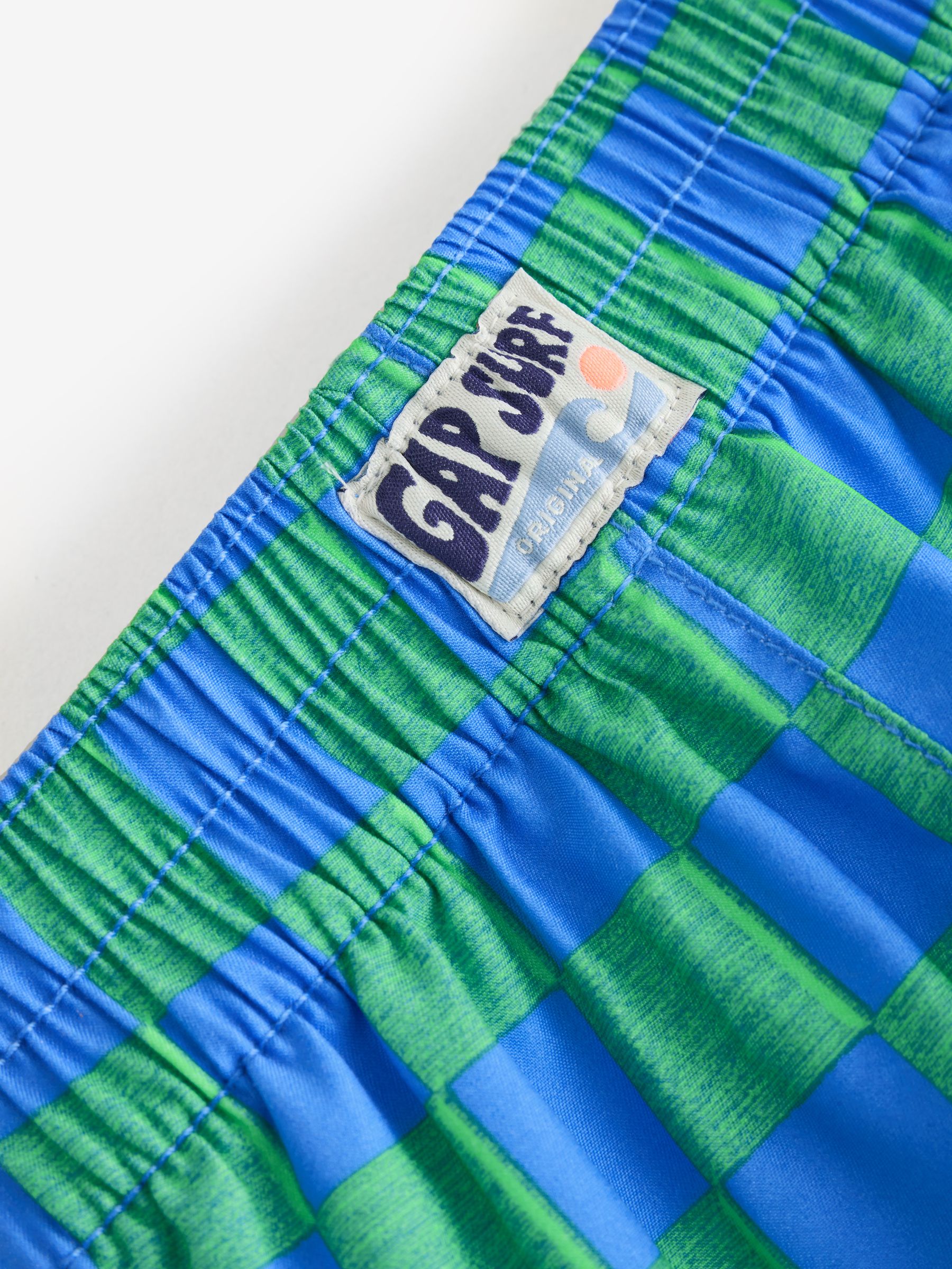 Blue/Green check Swim Trunks - Image 4 of 5