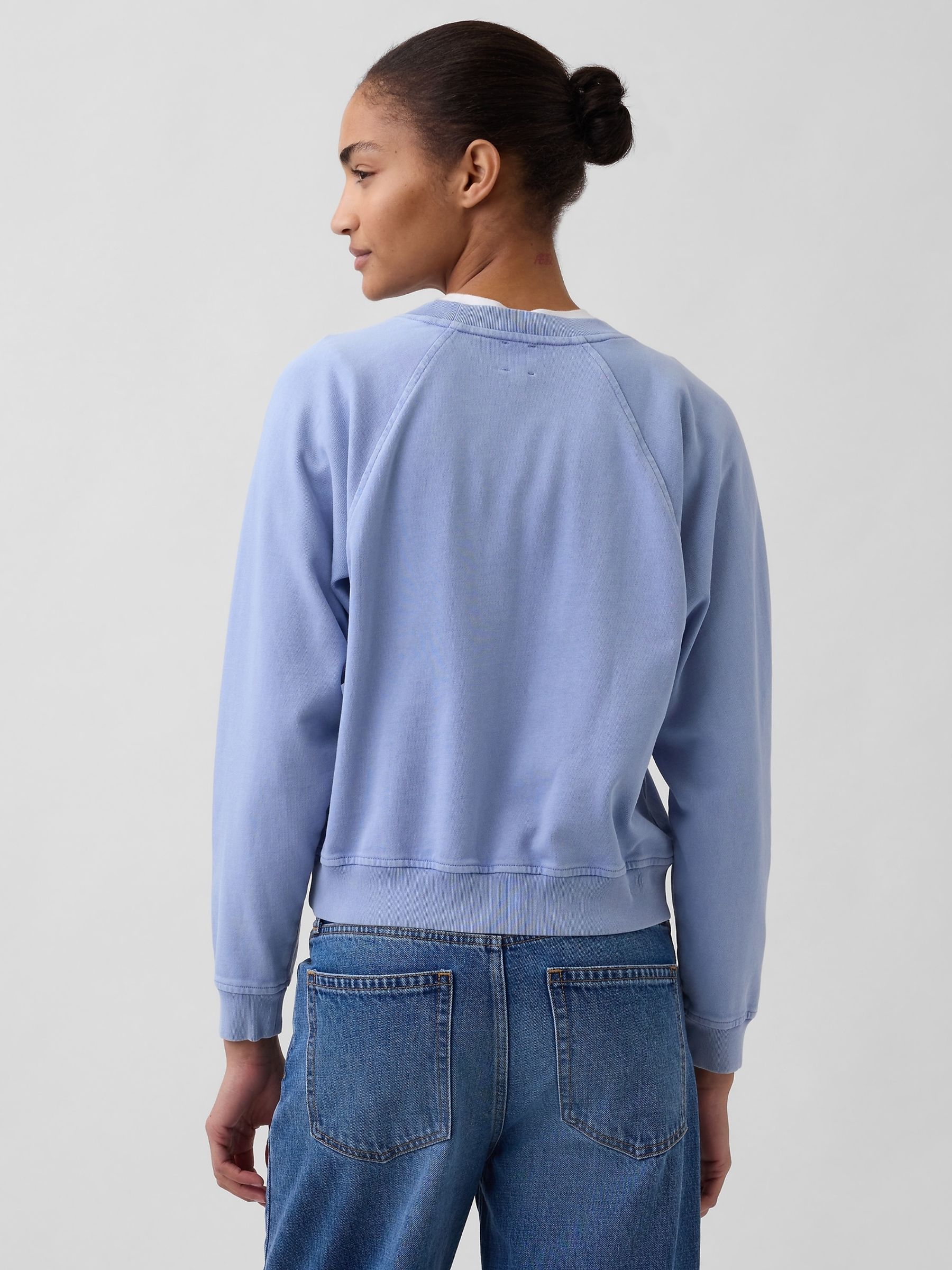 Blue French Terry Raglan Sweatshirt - Image 2 of 4