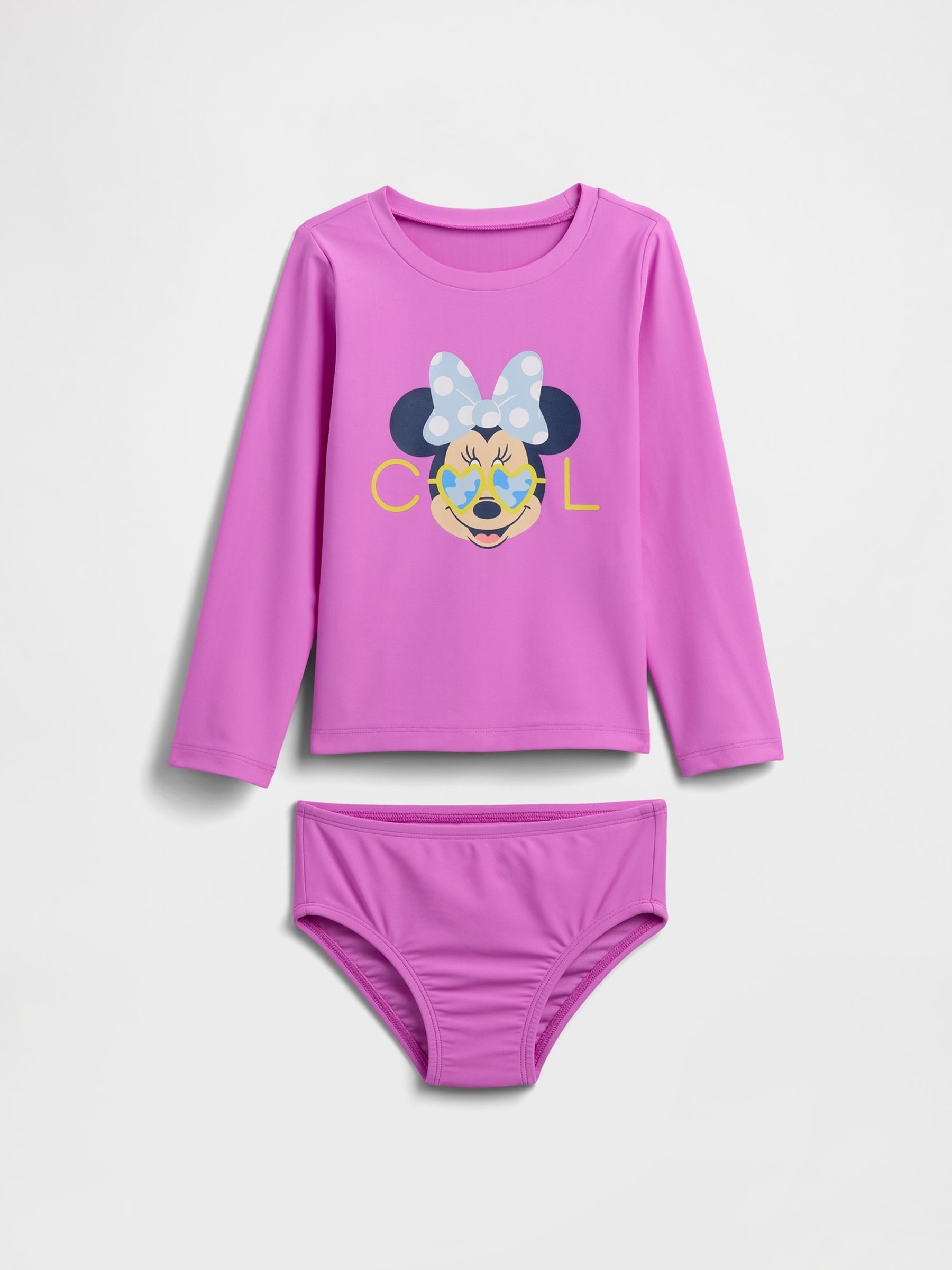 Pink Minnie Mouse Disney Two-Piece Swim Top - Image 1 of 3