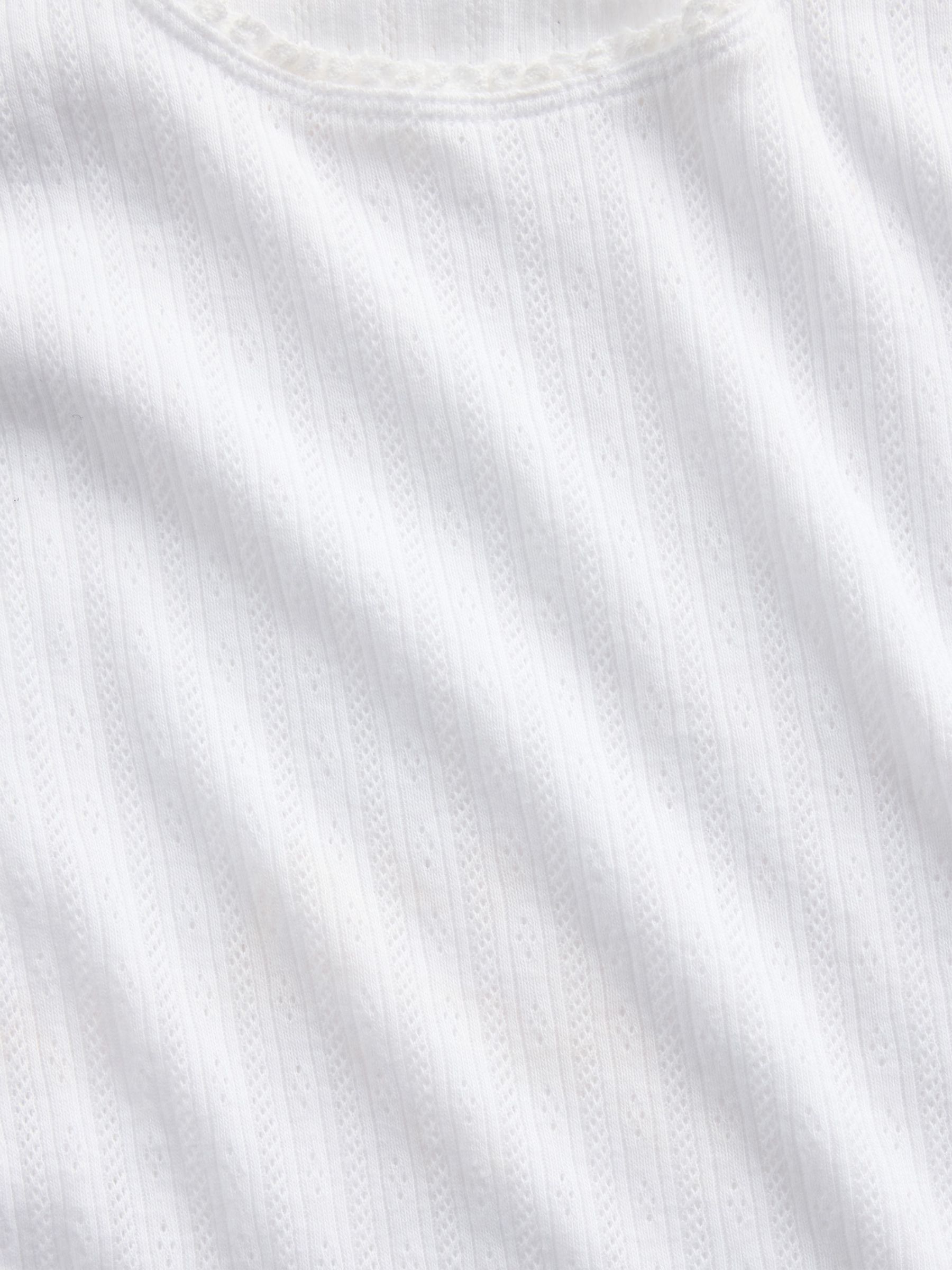 White Pointelle Shell Vest - Image 4 of 4