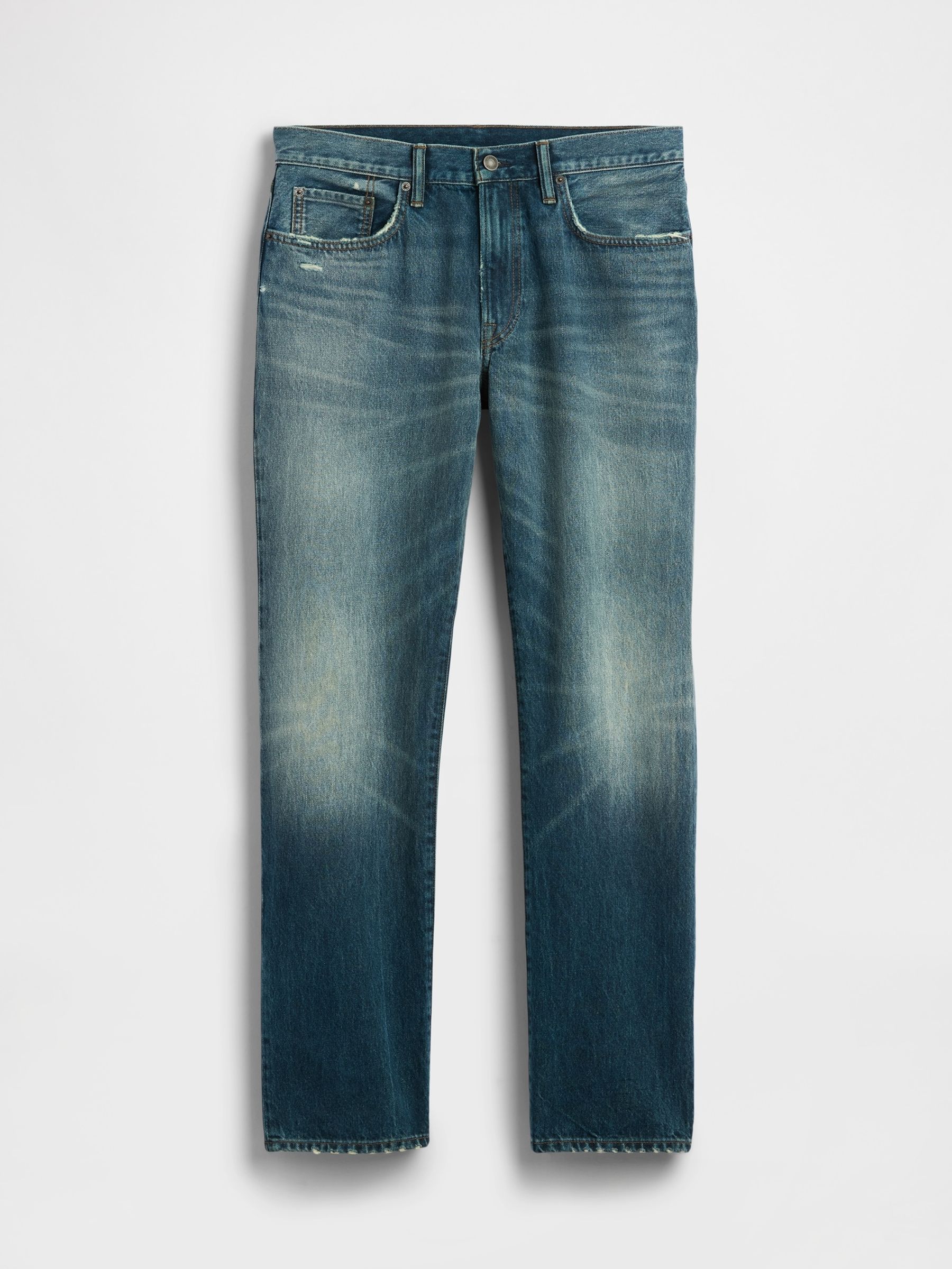 Dark Wash Relaxed Straight Jeans - Image 1 of 1