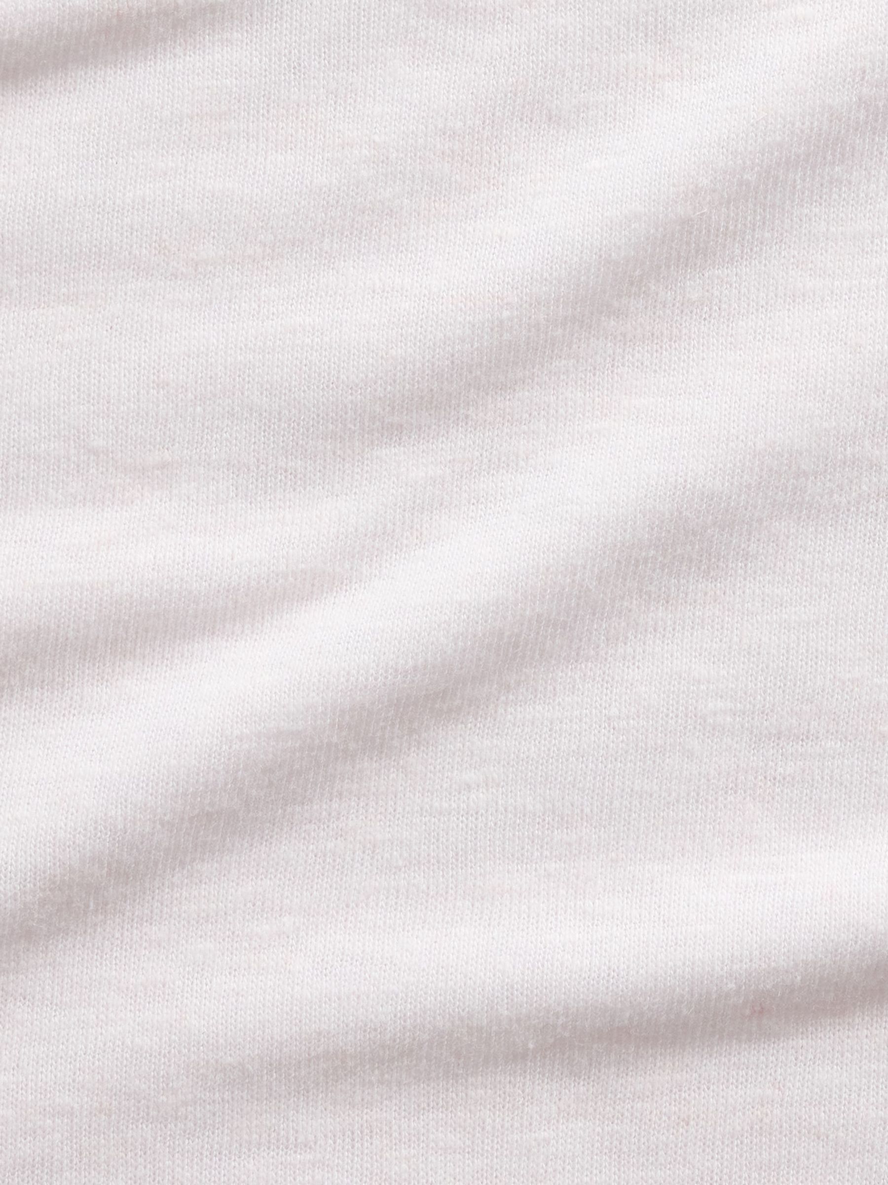 White Linen-Blend Relaxed T-Shirt - Image 4 of 4