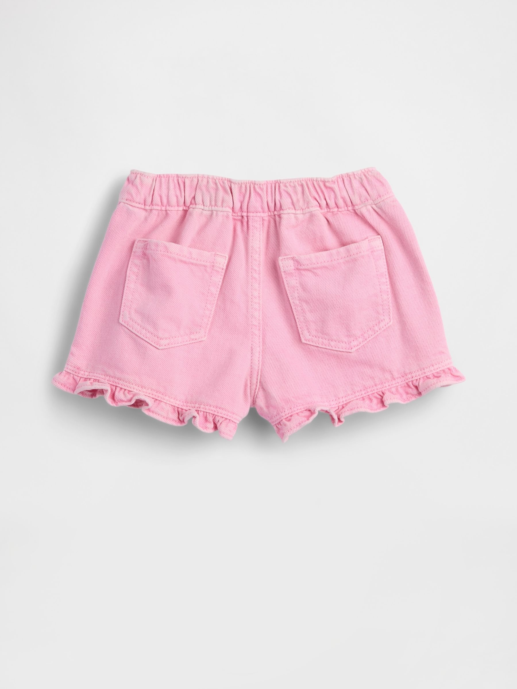 Pink Denim Stride Pull On Ruffle Shorts - Image 2 of 2