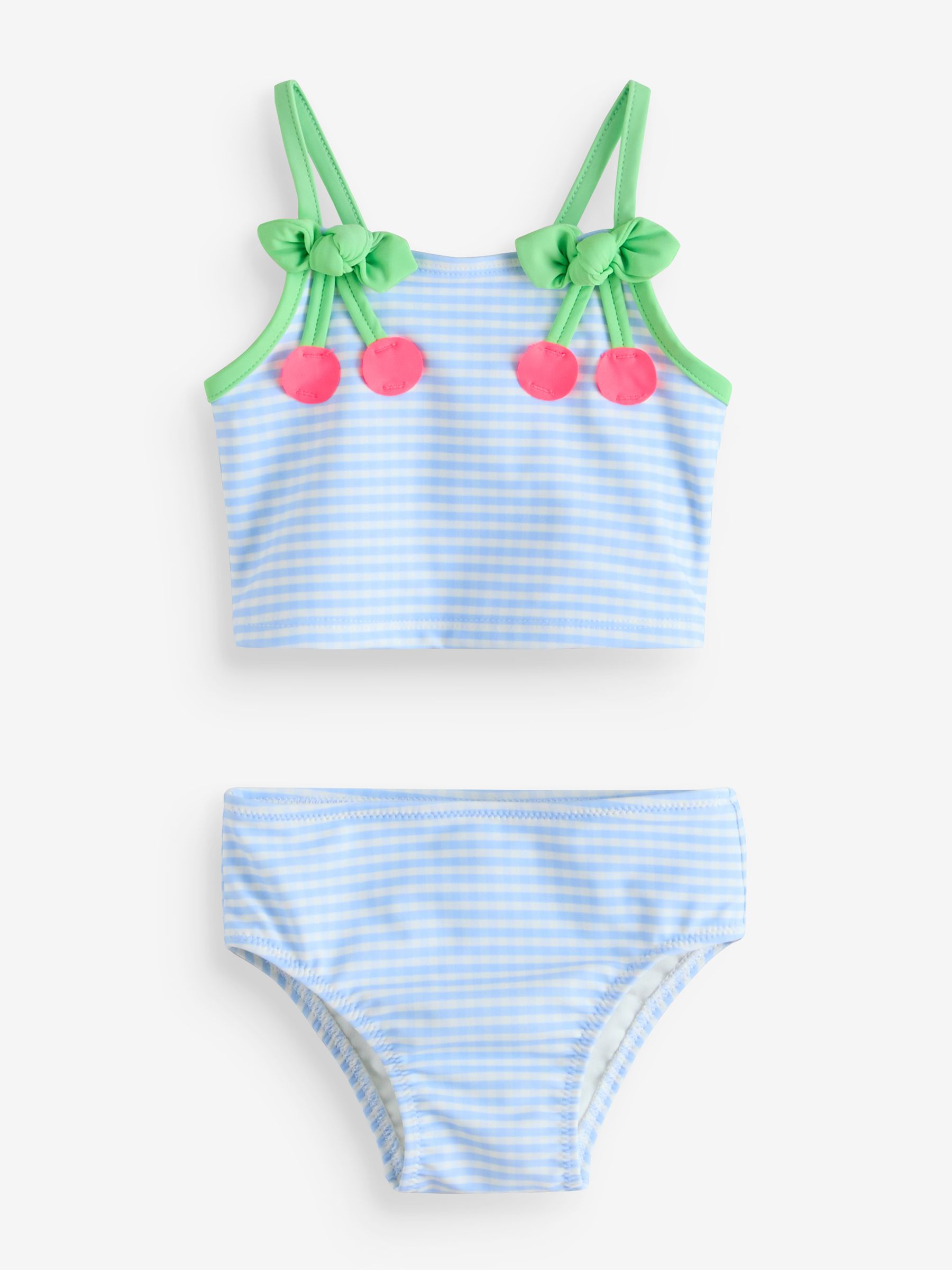 Blue Gingham Swim Two-Piece Set - Image 1 of 5
