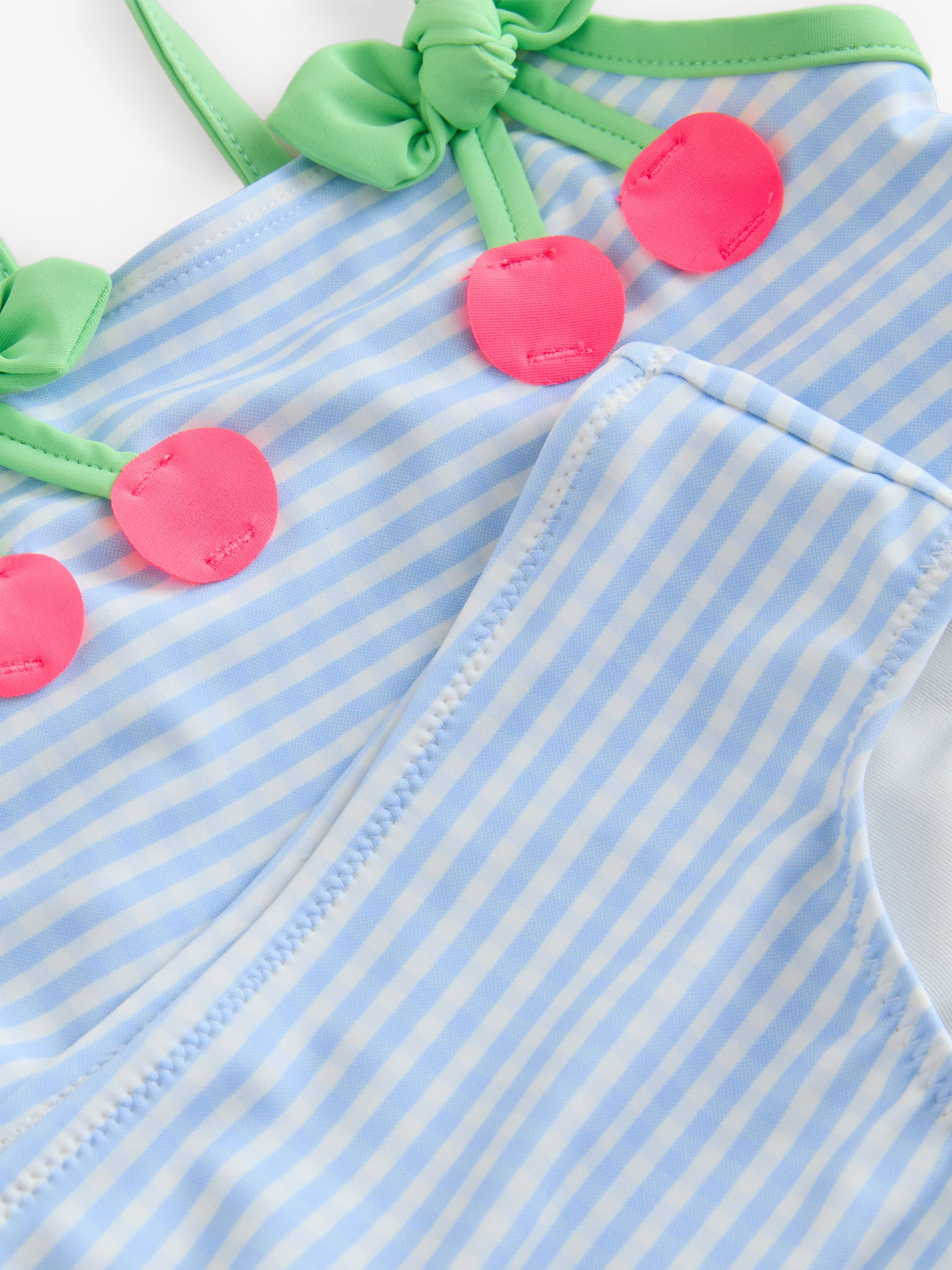 Blue Gingham Swim Two-Piece Set - Image 3 of 5