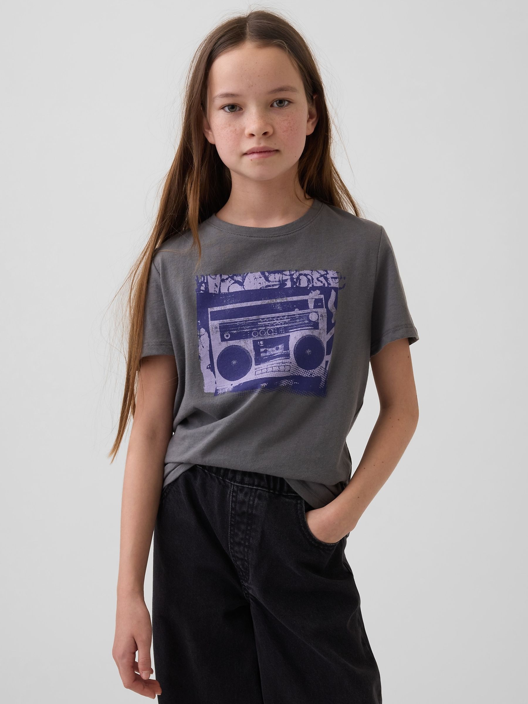 Grey Relaxed Graphic T-Shirt - Image 1 of 1