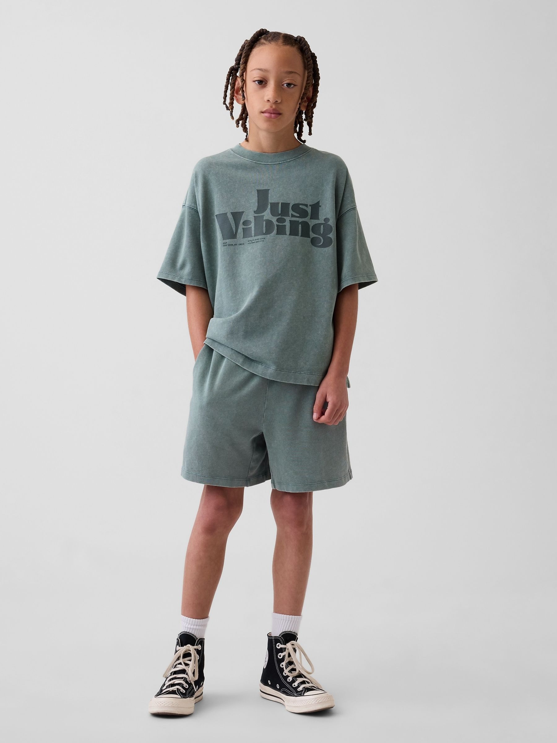 Green Heavyweight Easy Shorts - Image 3 of 5