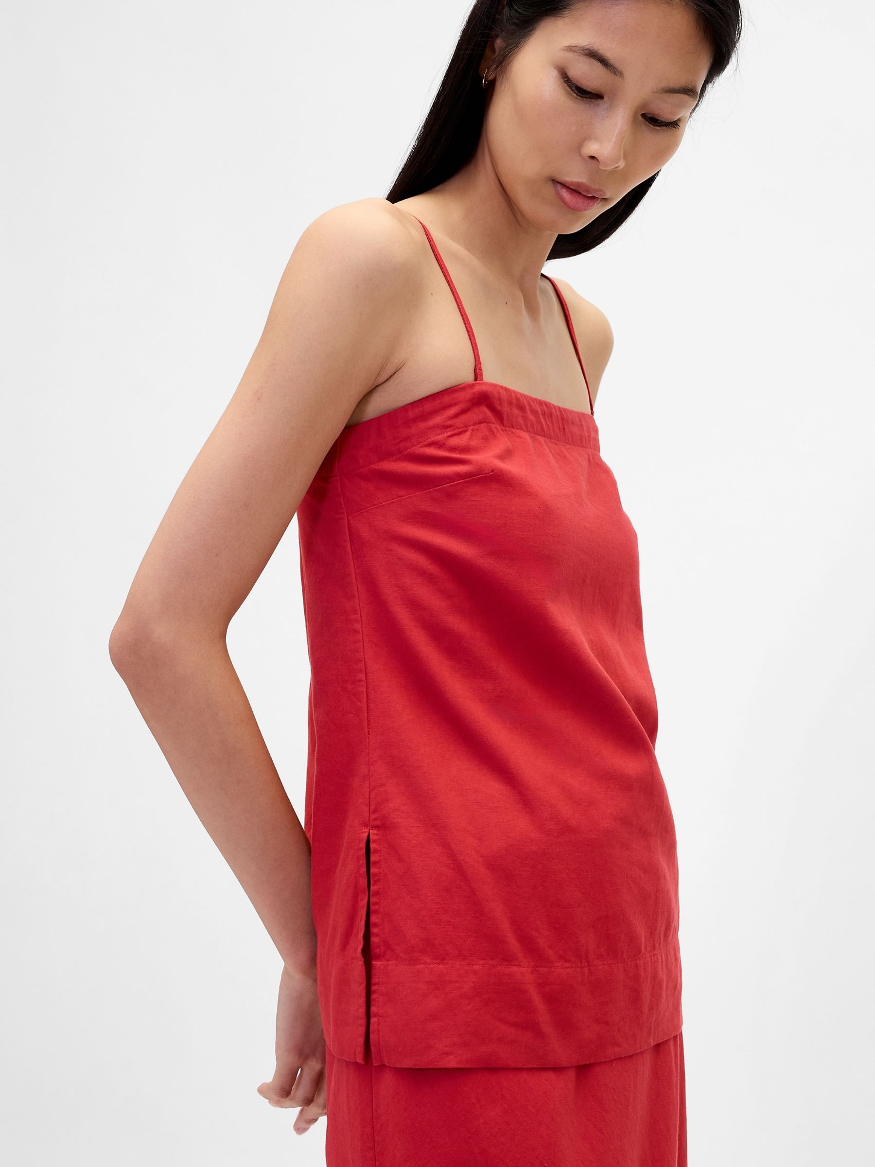 Red Linen-Blend Cami - Image 4 of 4