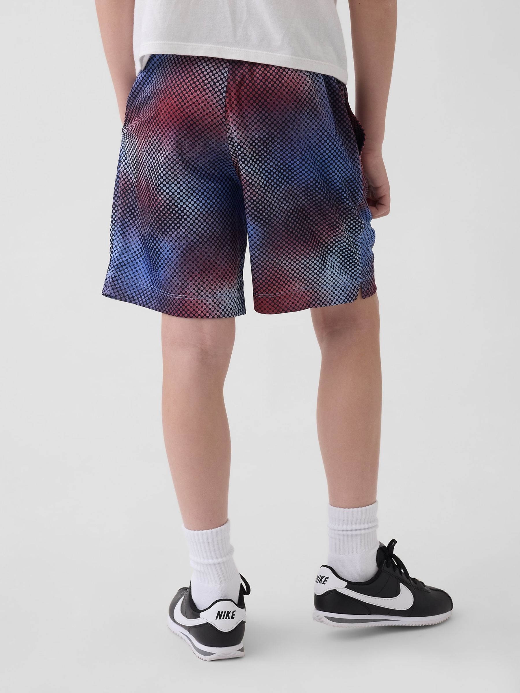 Black Dappled 6 inch Mesh Easy Shorts - Image 2 of 5 Black Dappled 6 inch Mesh Easy Shorts - Image 2 of 5