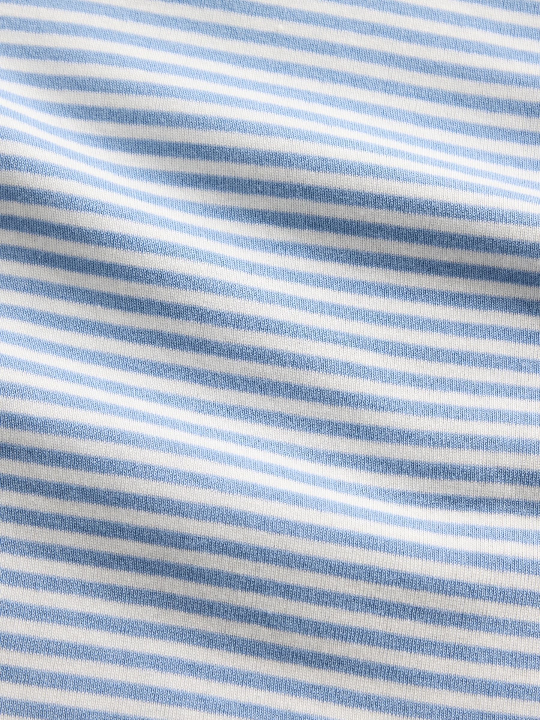 Blue Stripe Modern Crew neck T-Shirt - Image 4 of 4