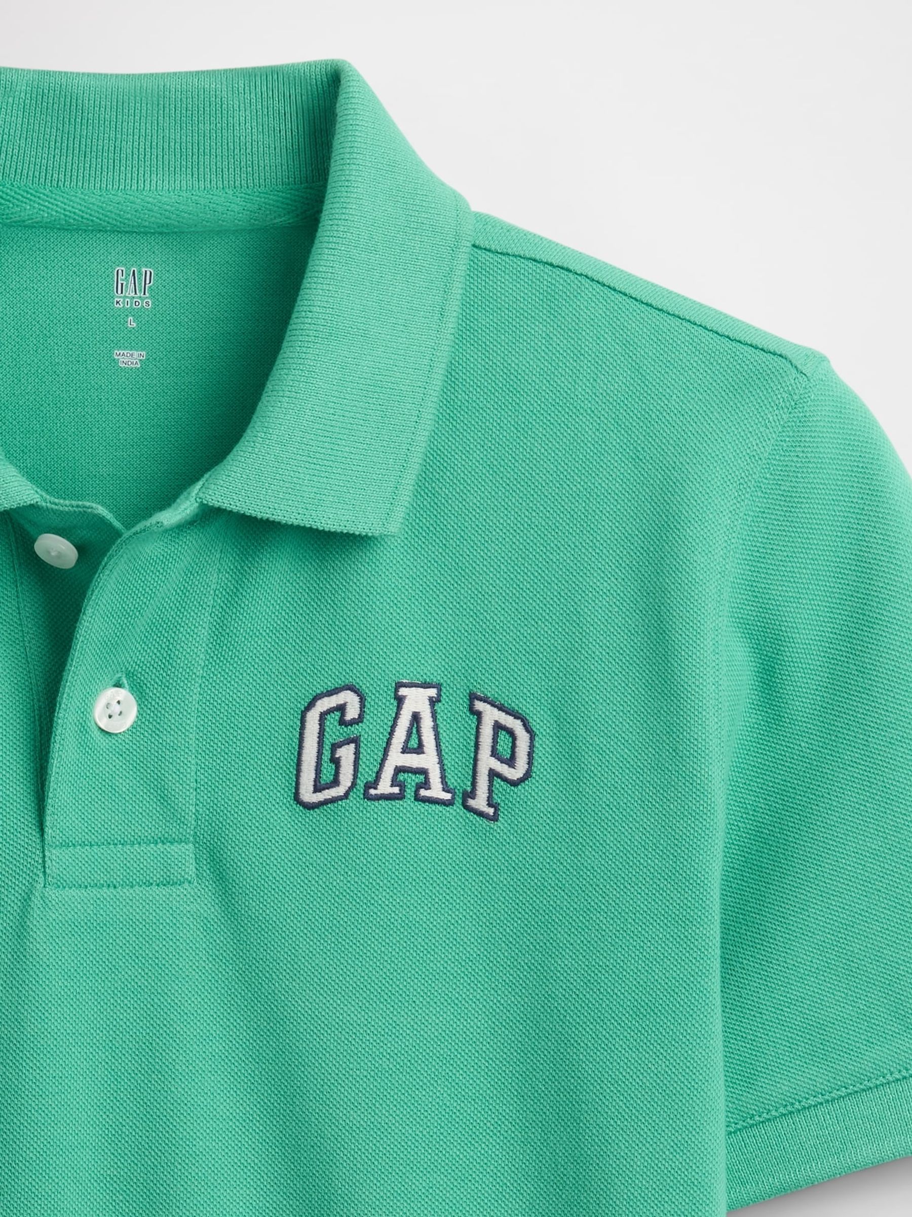 Green Logo Pique Polo Shirt - Image 3 of 3