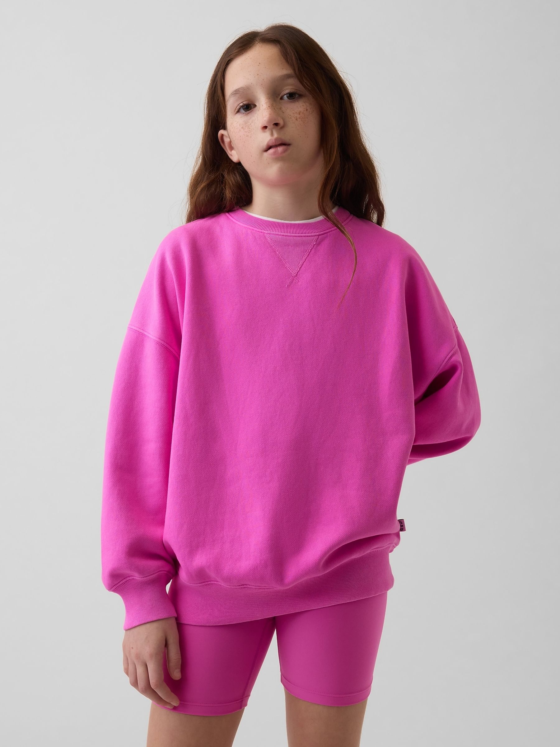 Pink VintageSoft Oversized Tunic Sweatshirt (4-13yrs) - Image 1 of 5