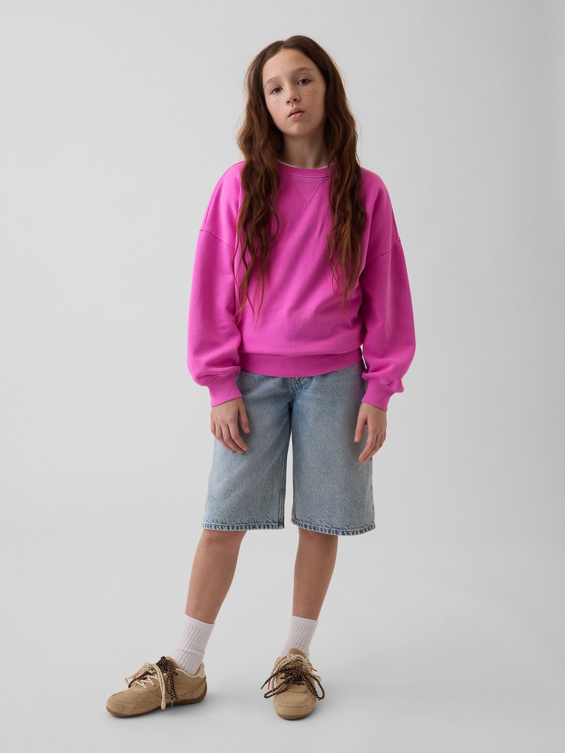 Pink VintageSoft Oversized Tunic Sweatshirt (4-13yrs) - Image 3 of 5
