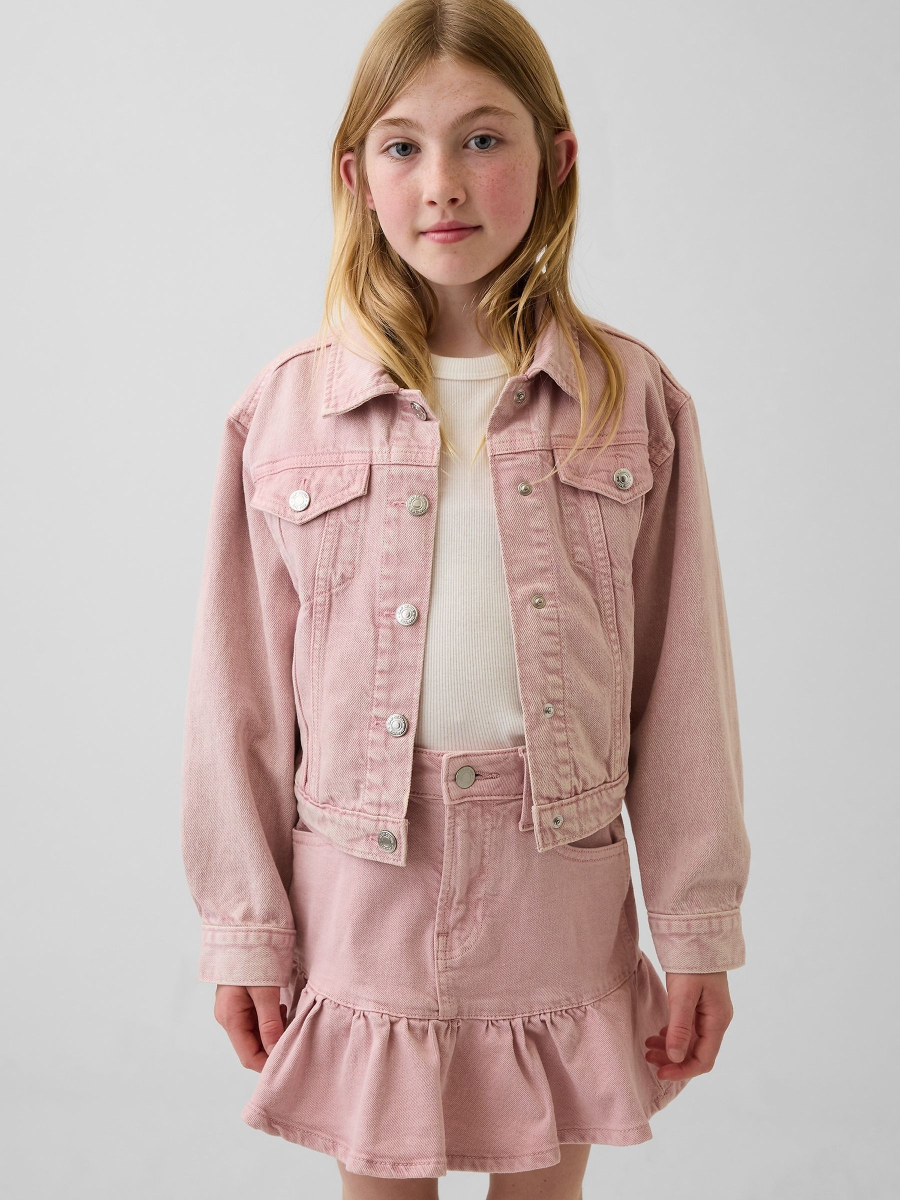 Pink Icon Denim Jacket - Image 1 of 5