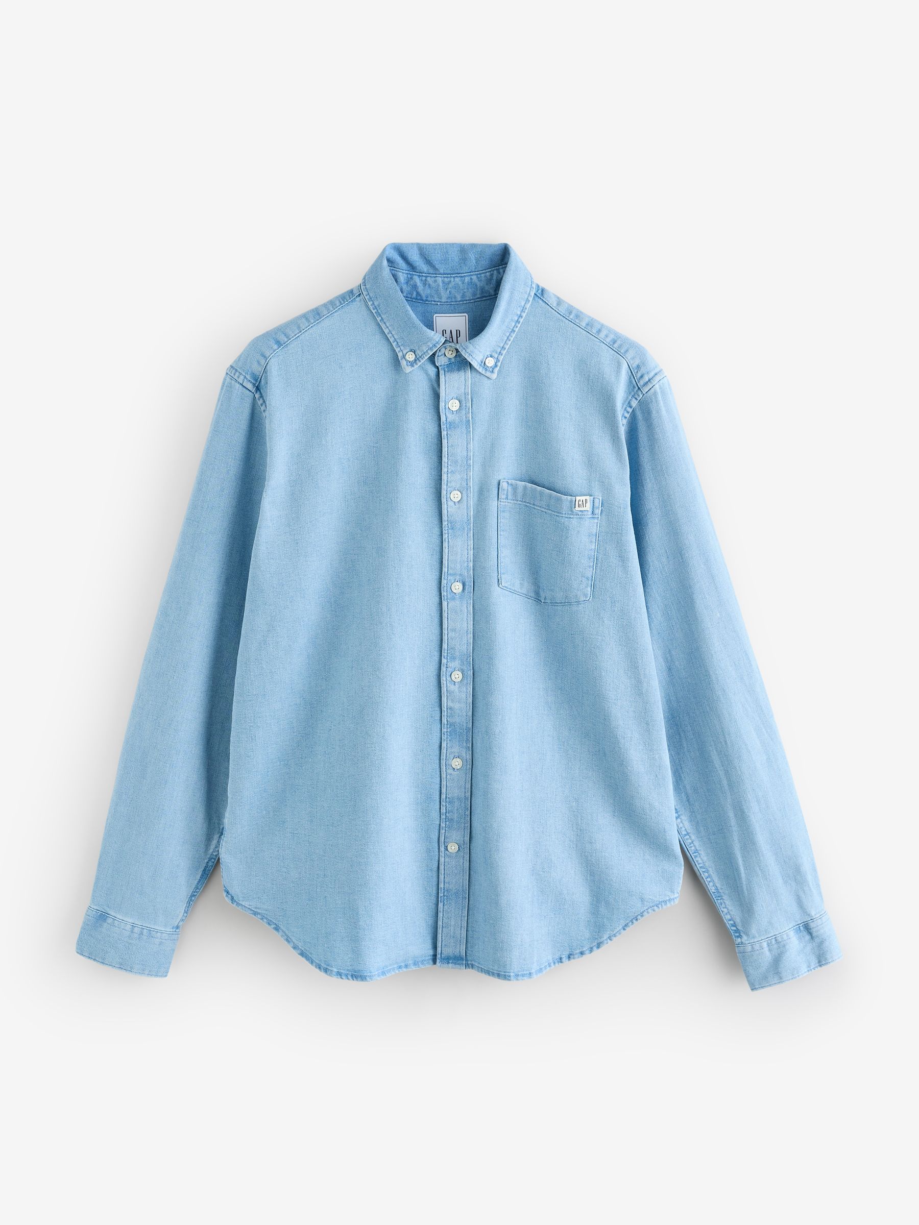 Light Wash Denim Pocket Shirt - Image 1 of 5