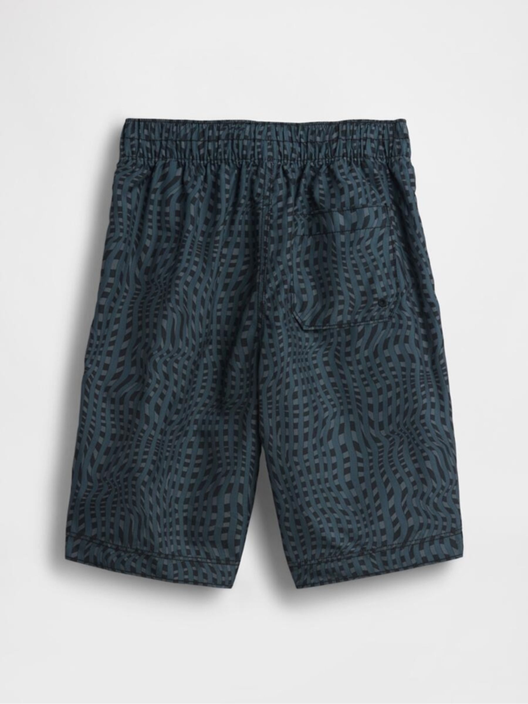 Blue 8 Inch Swim Board Shorts (4-13yrs) - Image 2 of 3
