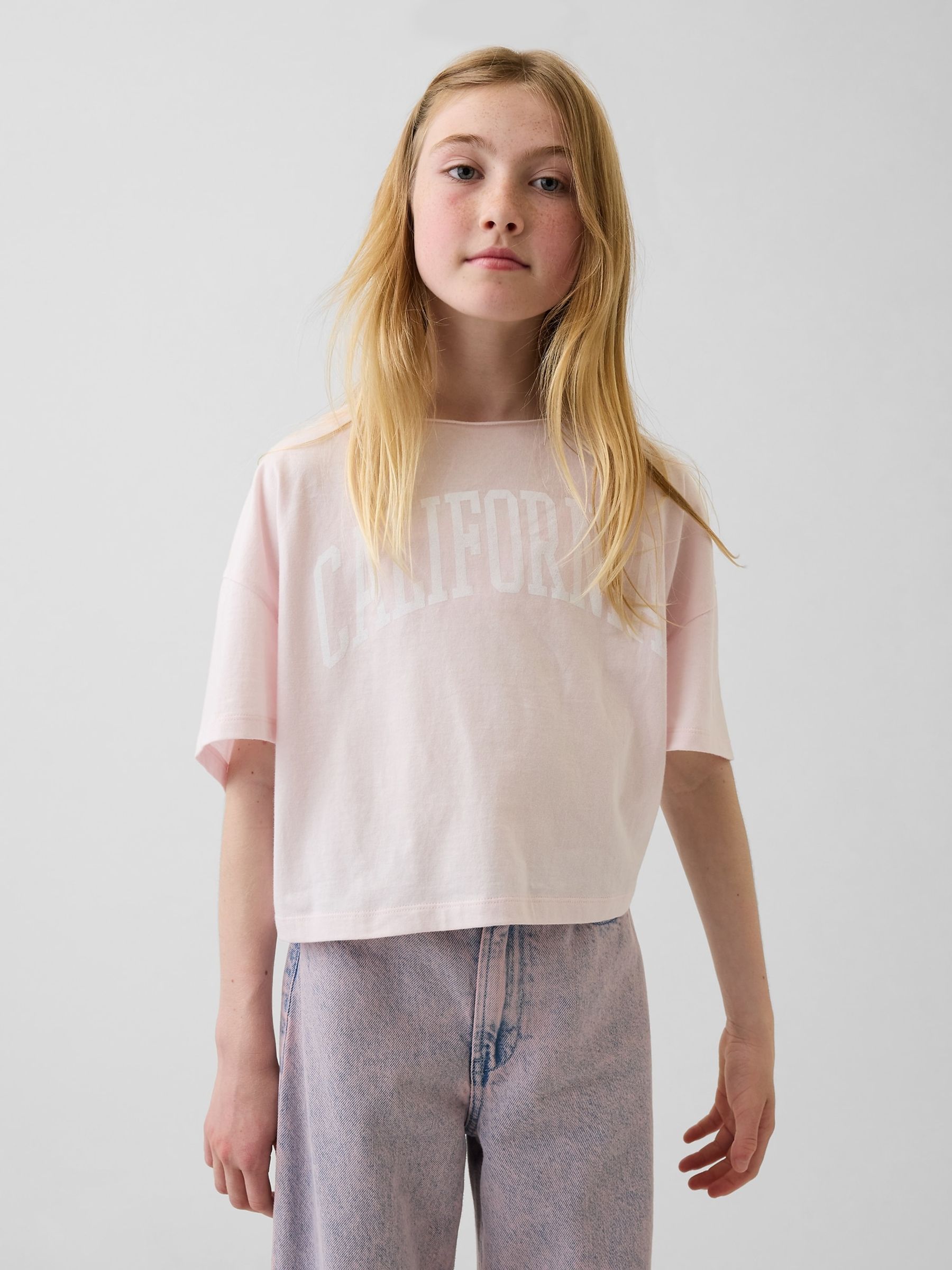 Pink Oversized Wide-Neck T-Shirt - Image 1 of 4