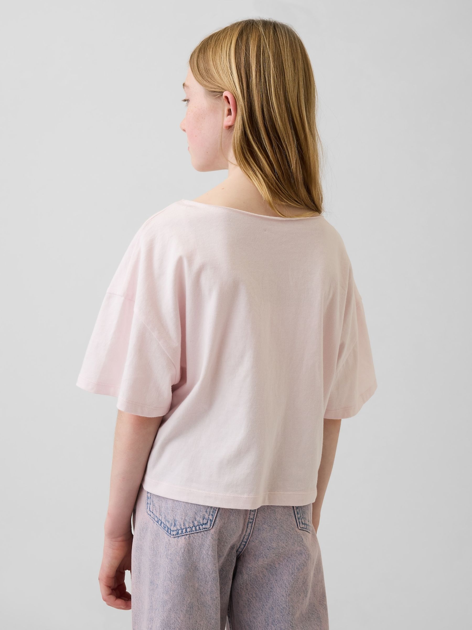 Pink Oversized Wide-Neck T-Shirt - Image 2 of 4
