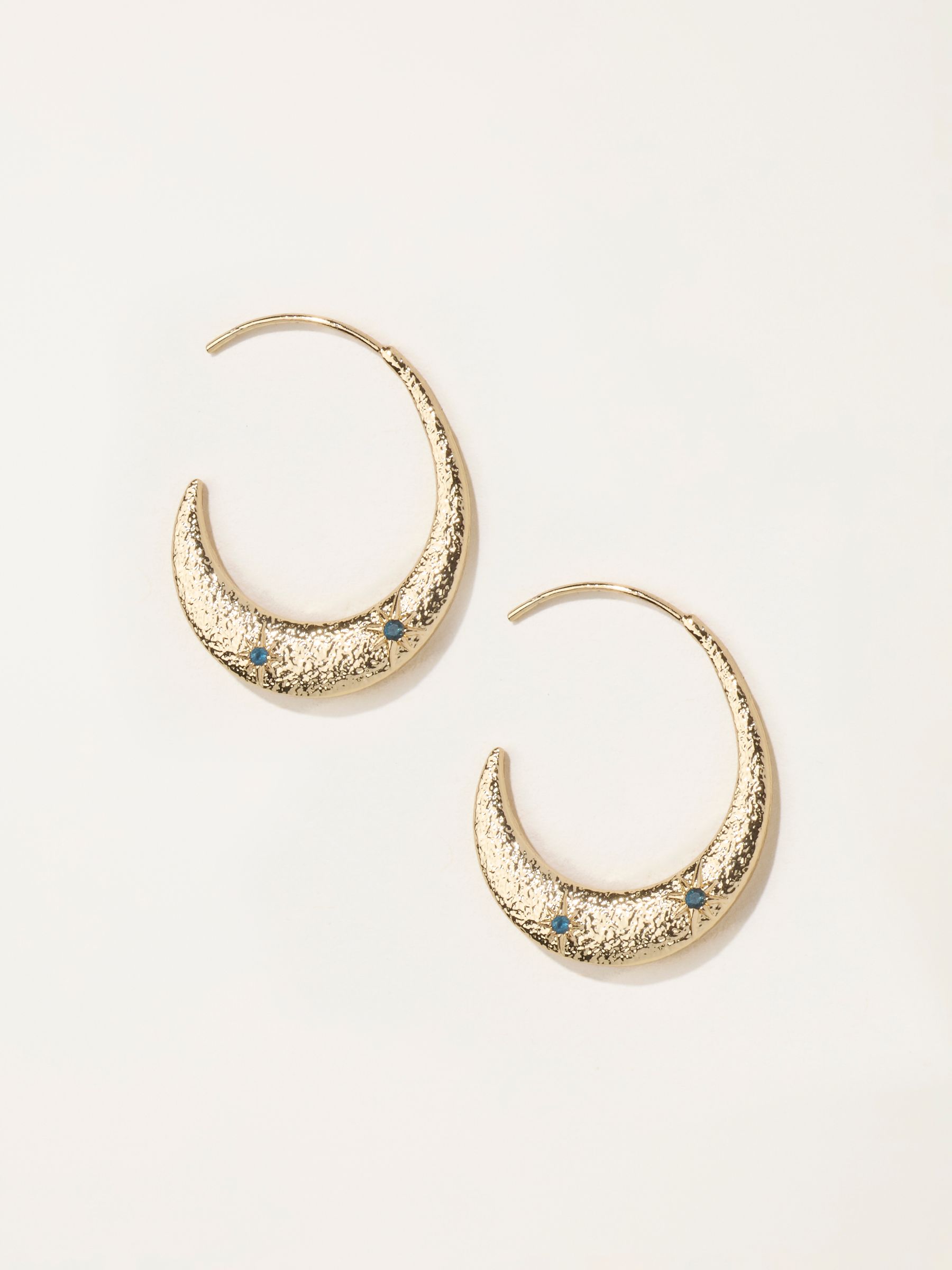 Moon Hoop Earrings in Gold Tone - Image 1 of 2