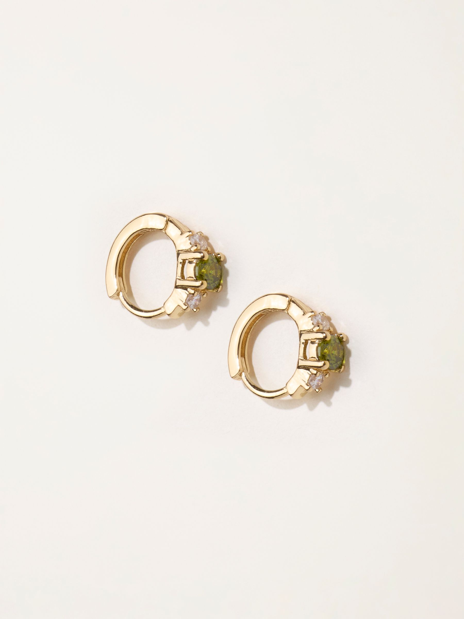 Gem Huggie Earrings in Gold Tone - Image 1 of 2