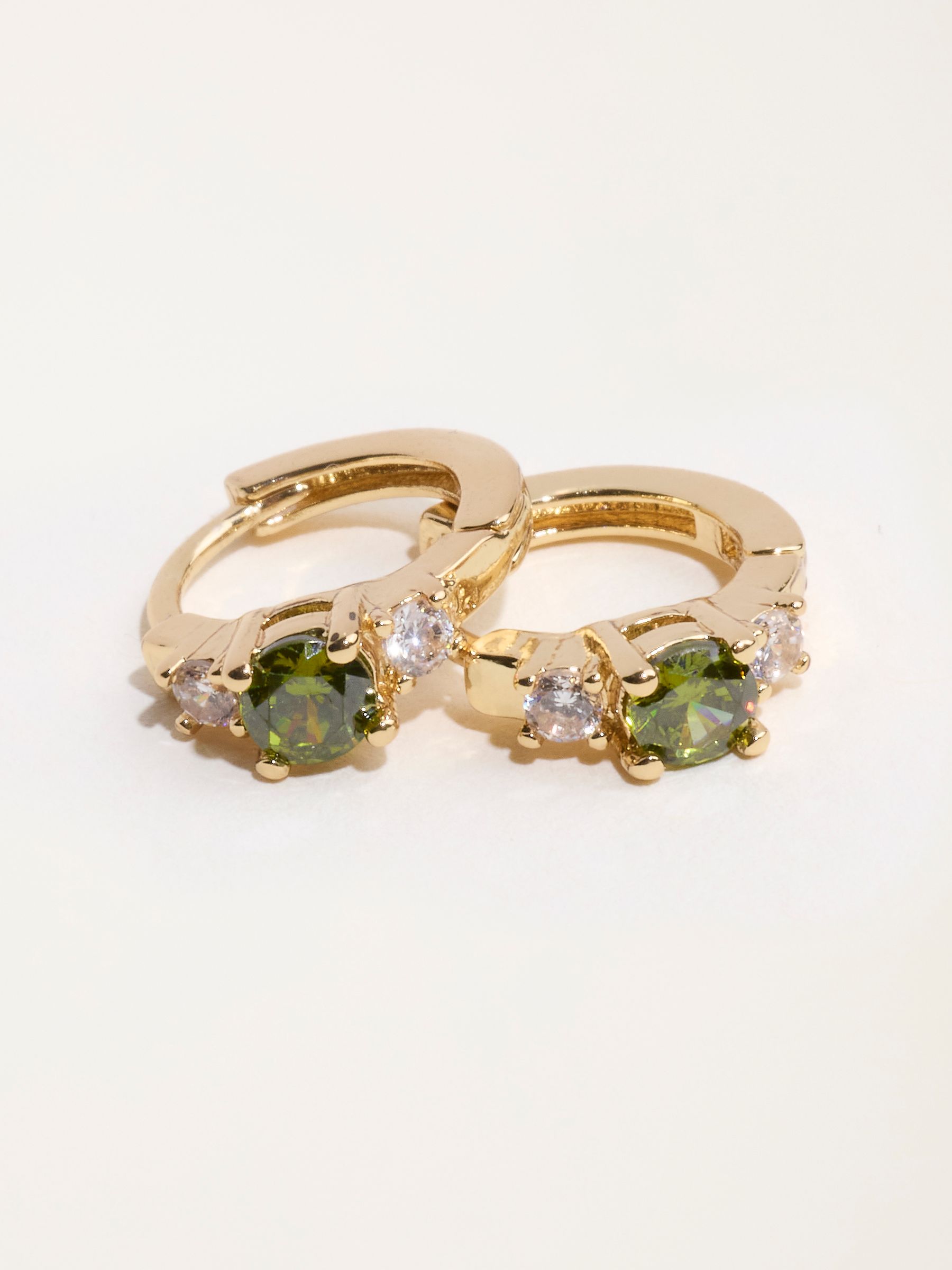 Gem Huggie Earrings in Gold Tone - Image 3 of 3