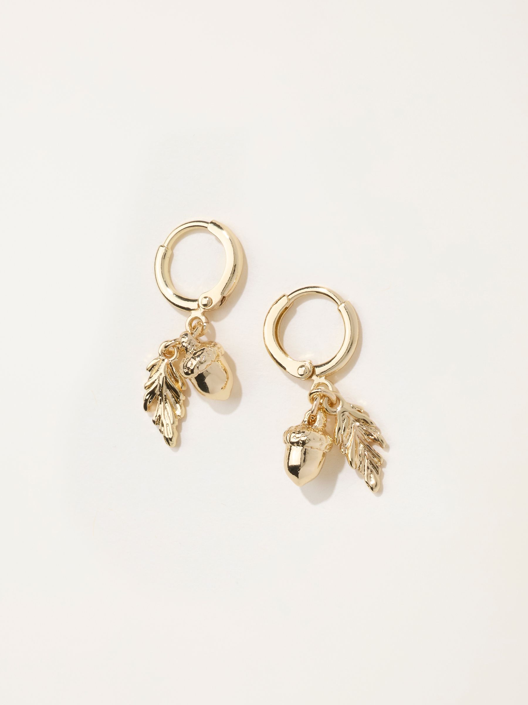 Acorn Leaf Earrings in Gold Tone - Image 1 of 2