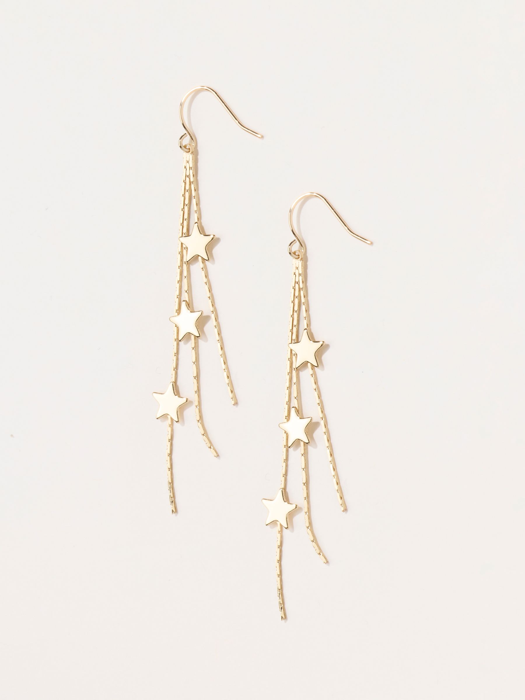 Gold Tone Star Drop Earrings - Image 1 of 2