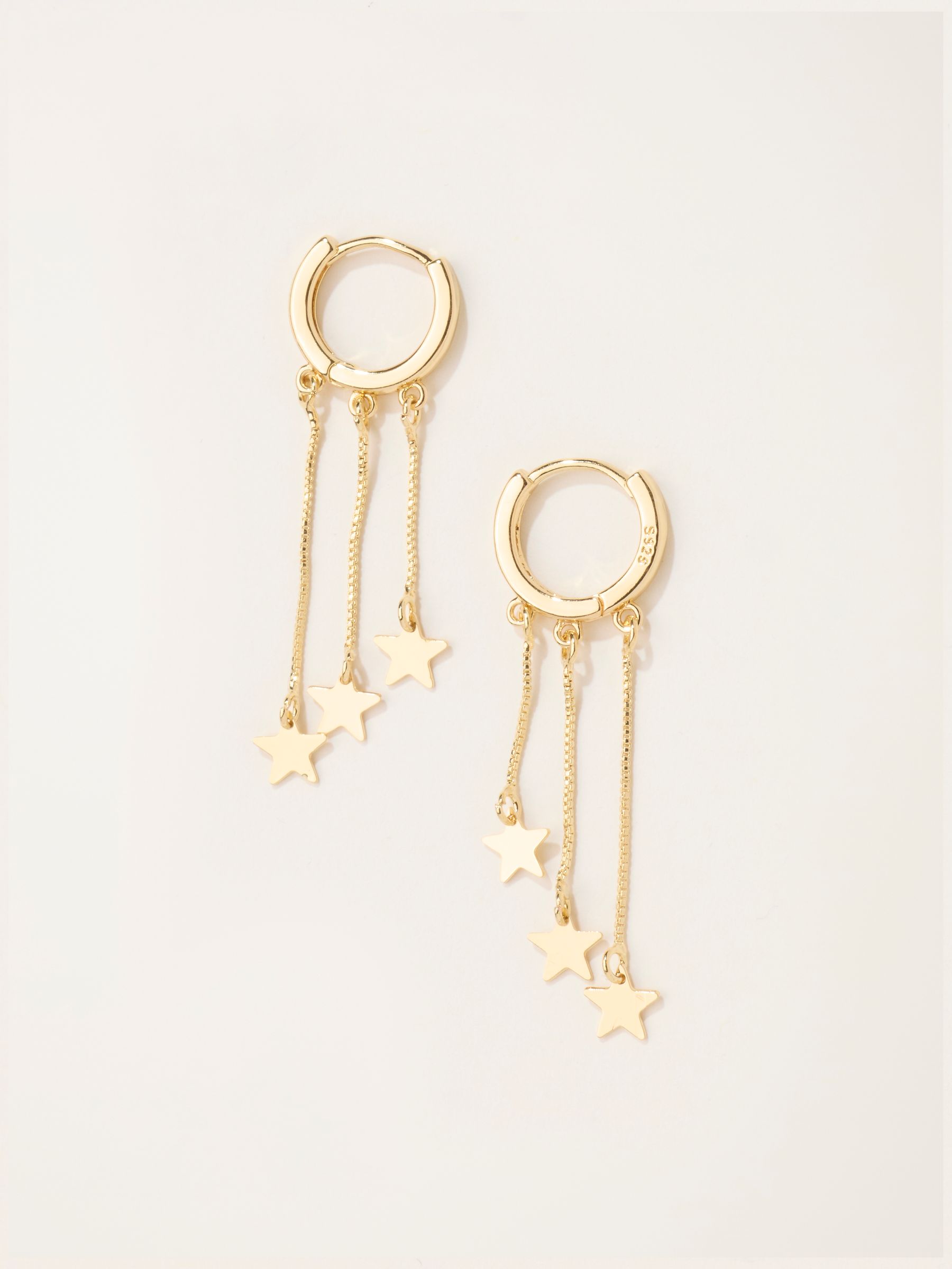 Gold Tone Star Party Hoops Earrings - Image 1 of 3