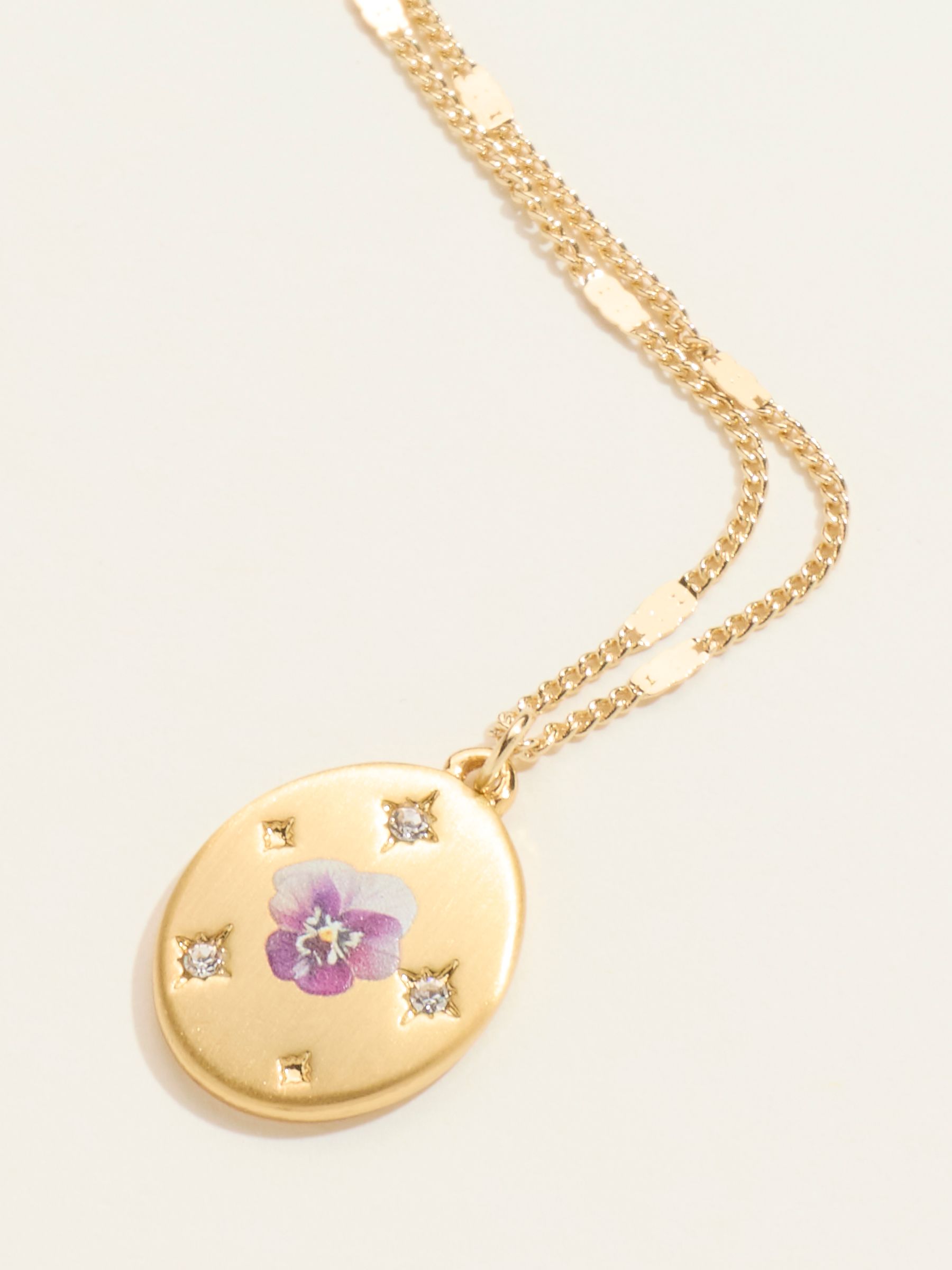 February Birth Flower Necklace - Image 2 of 2 February Birth Flower Necklace - Image 2 of 2