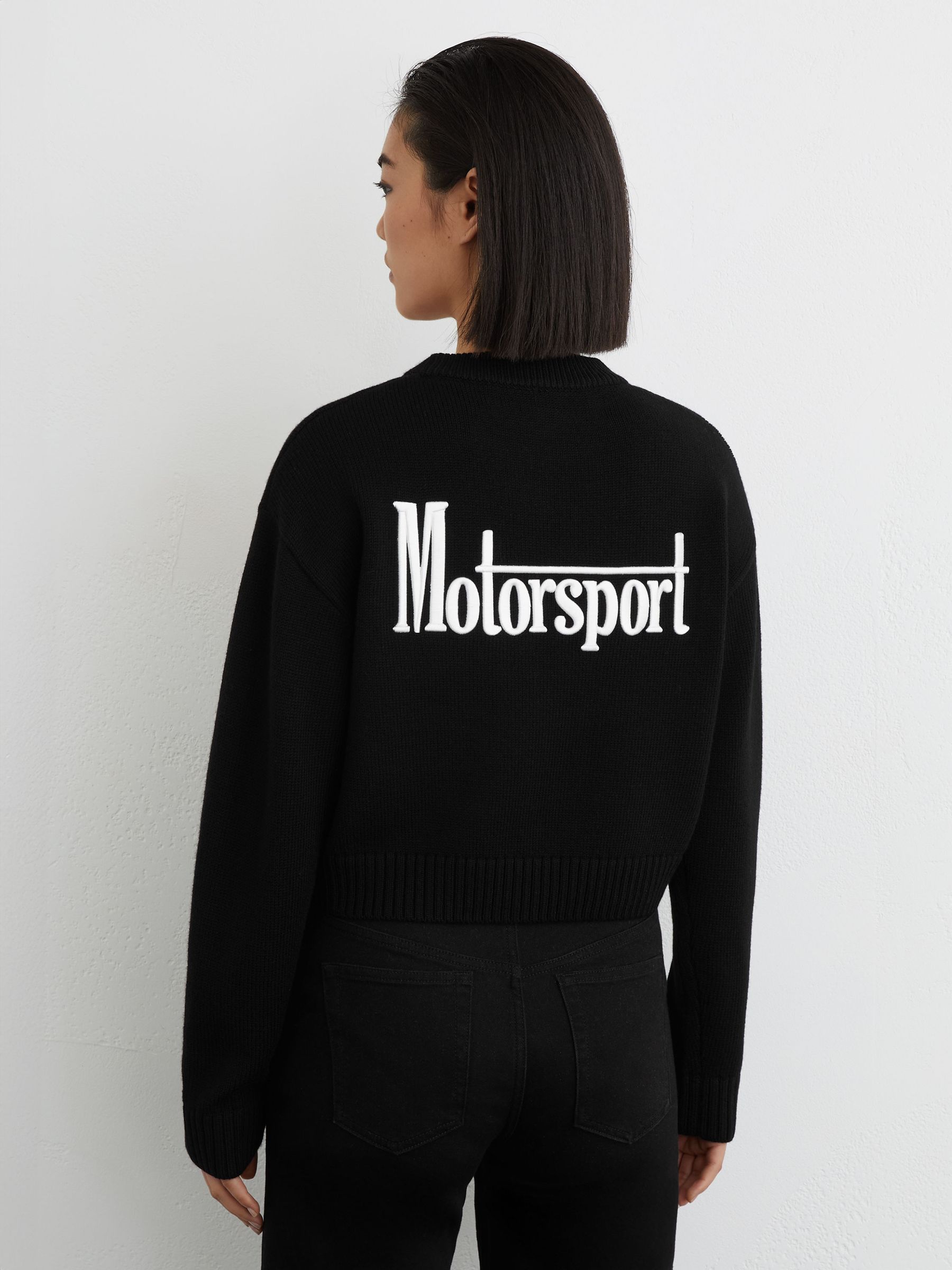 McLaren Racing Wool Cropped Jumper in Black - image 5