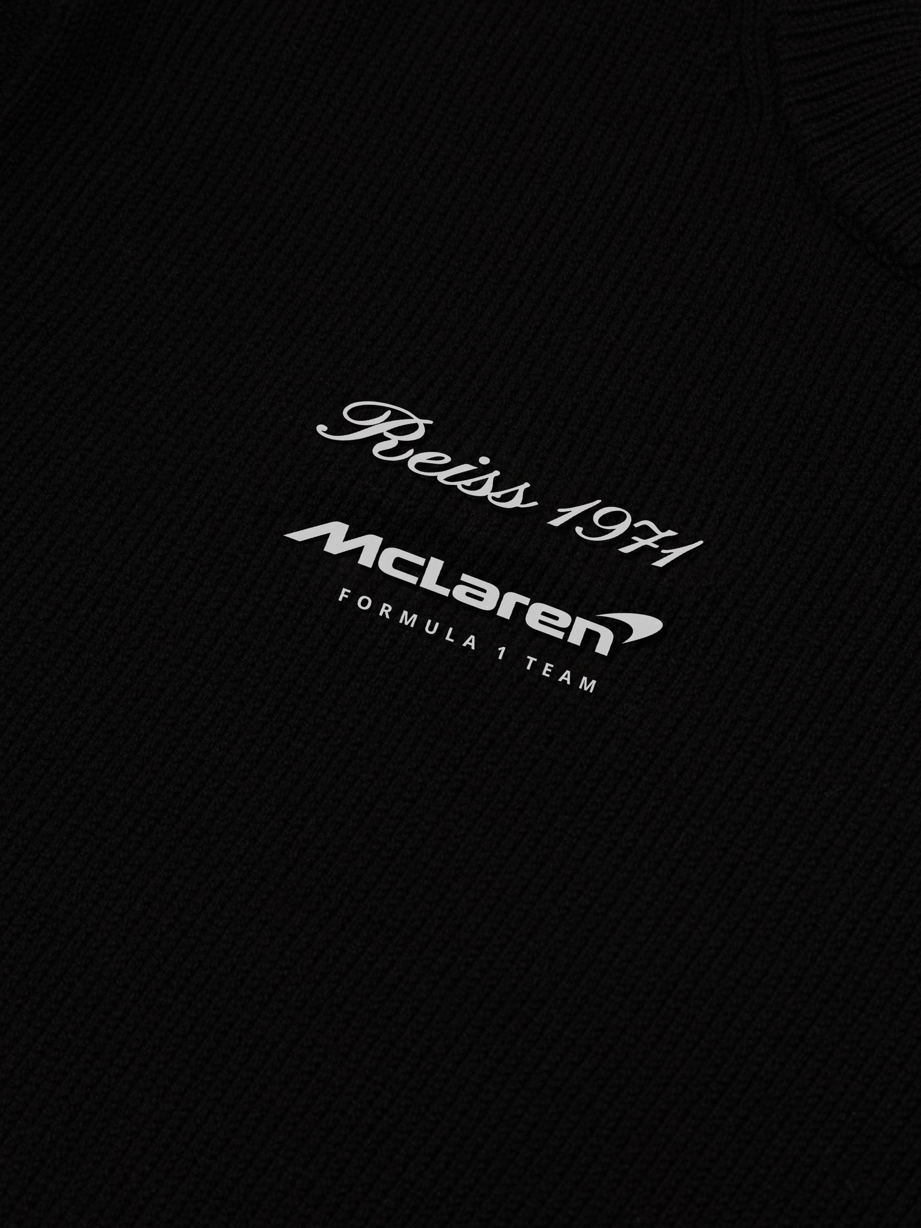 McLaren Racing Merino Wool Cropped Jumper in Black - Image 7 of 8