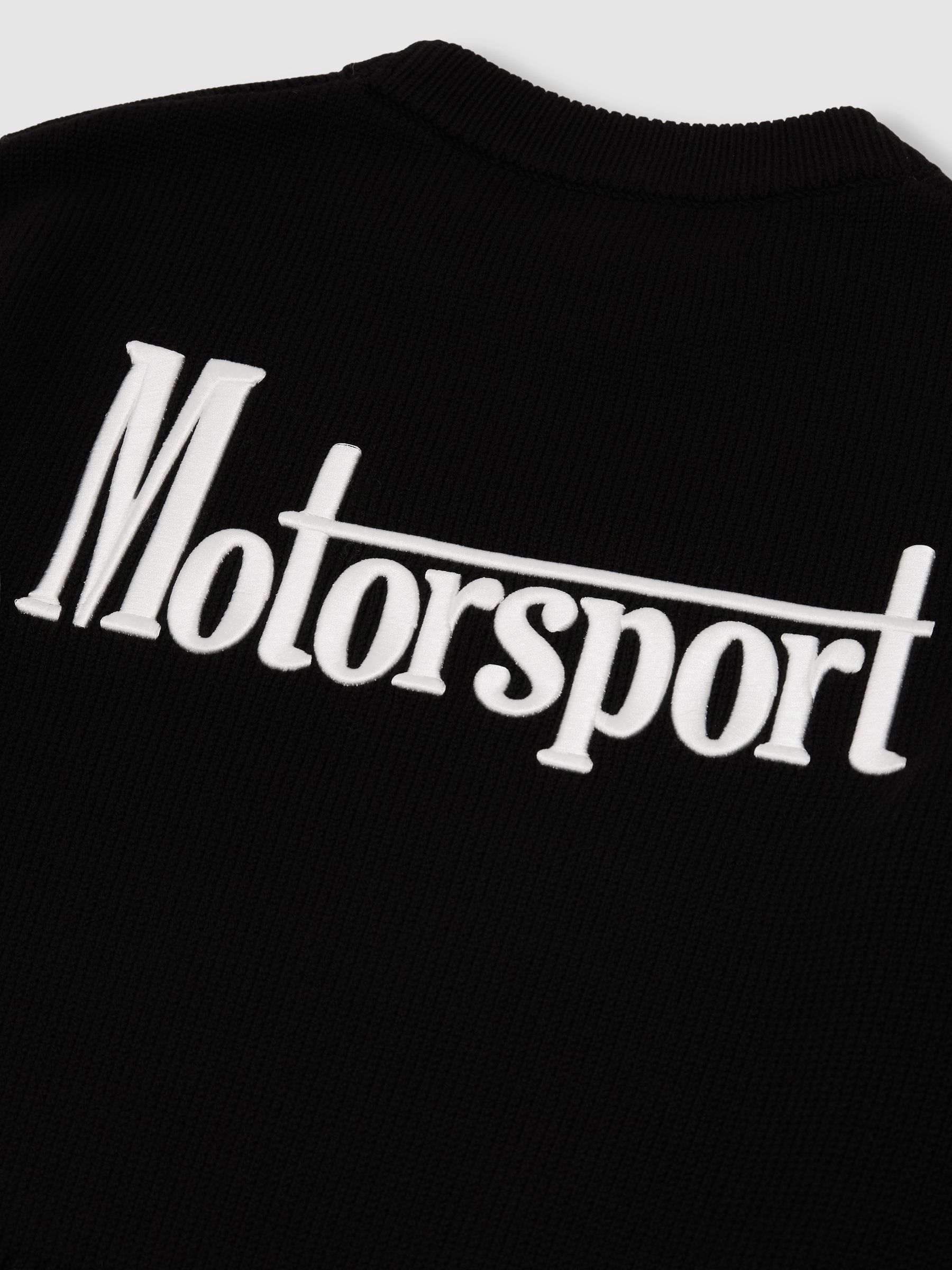 McLaren Racing Merino Wool Cropped Jumper in Black - Image 8 of 8